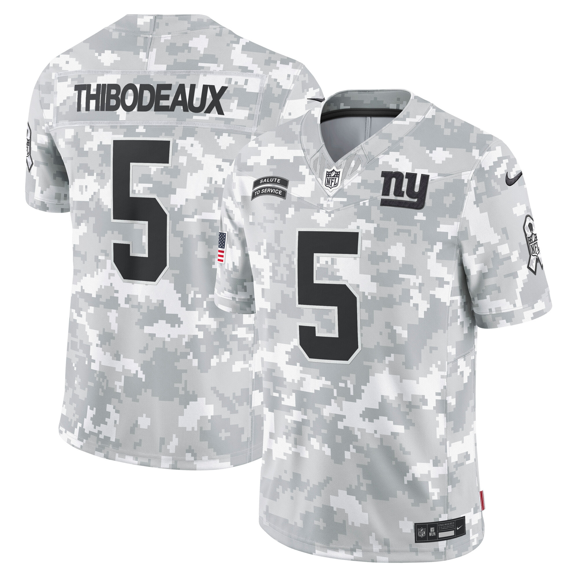 Men's New York Giants Kayvon Thibodeaux Arctic Camo 2024 Salute to Service Limited Jersey JS7942 nicesnker