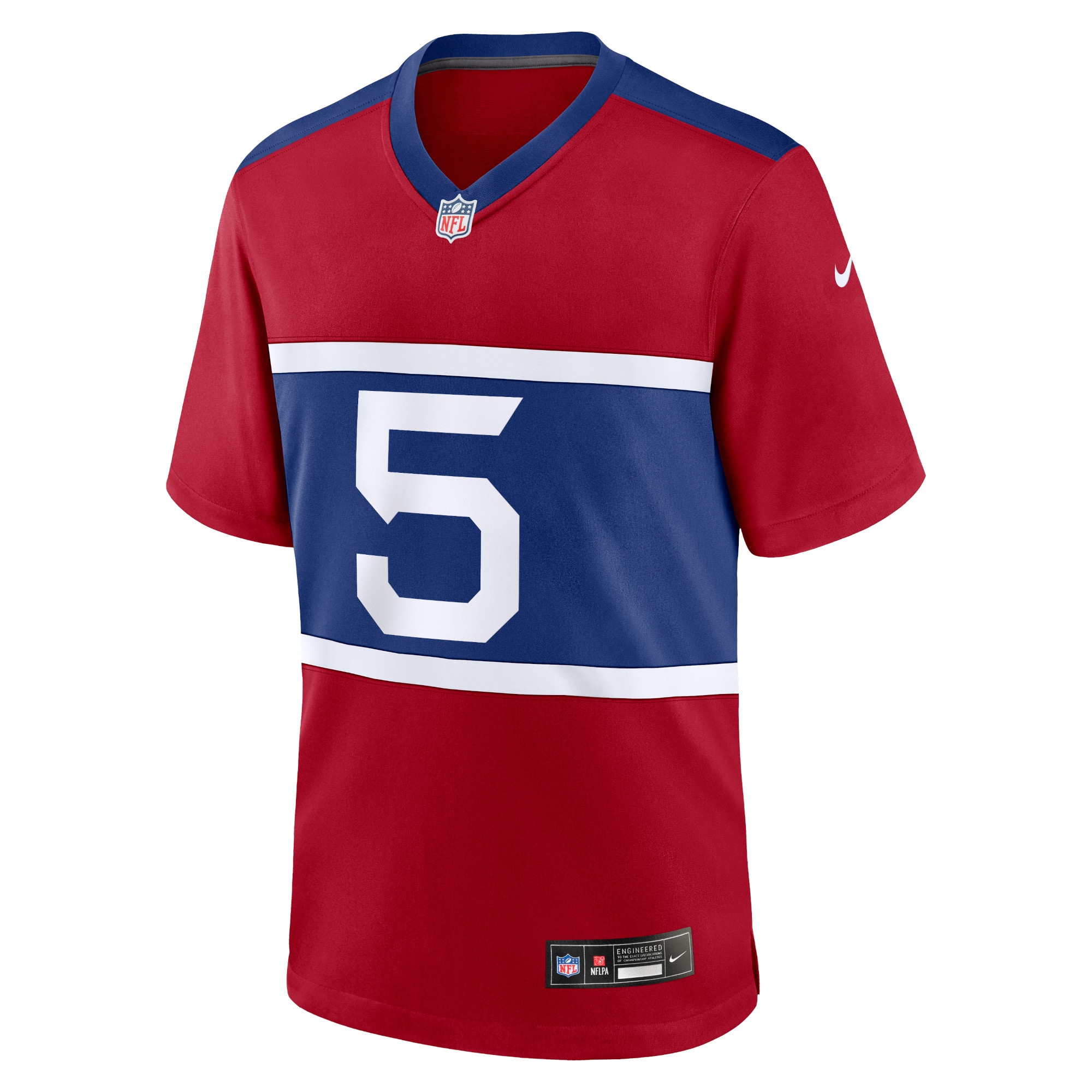 Alternative view of Men's New York Giants Kayvon Thibodeaux Century Red Alternate Player Game Jersey JS5591 nicesnker