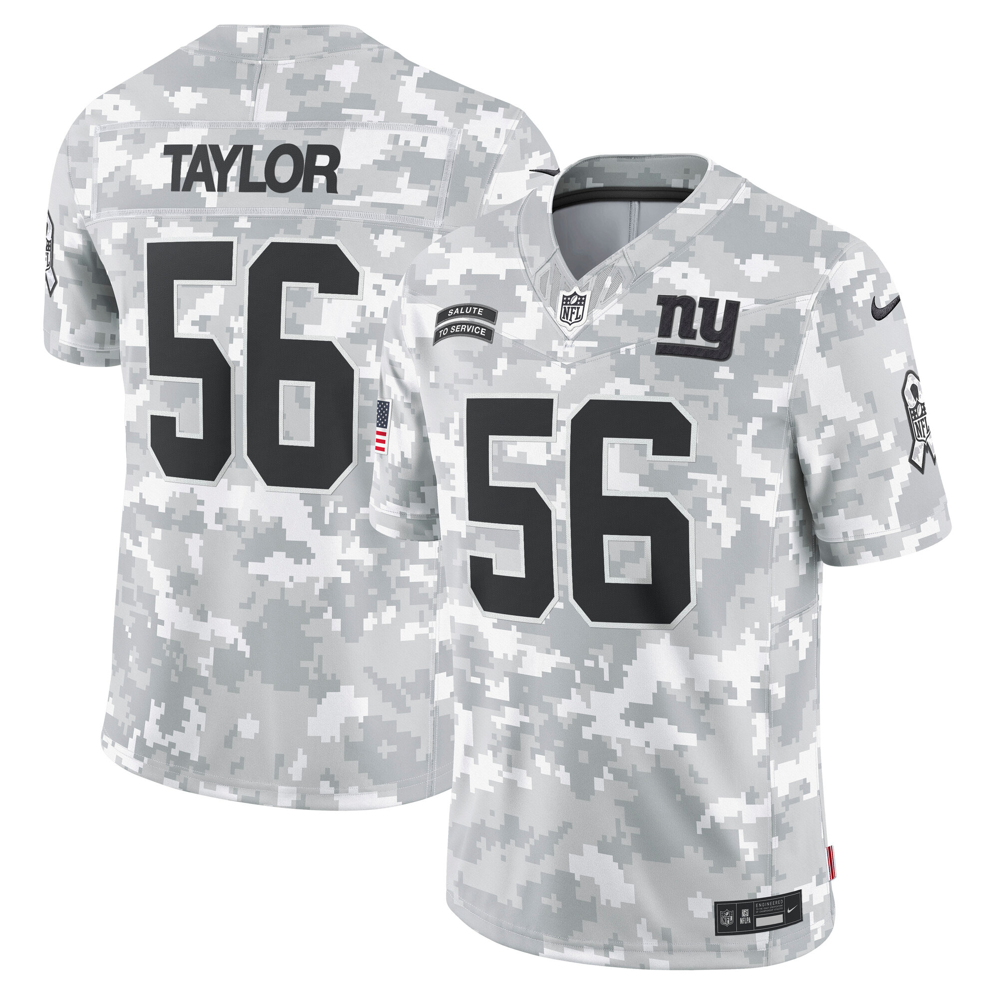 Men's New York Giants Lawrence Taylor Arctic Camo 2024 Salute to Service Retired Player Limited Jersey JS4196 nicesnker