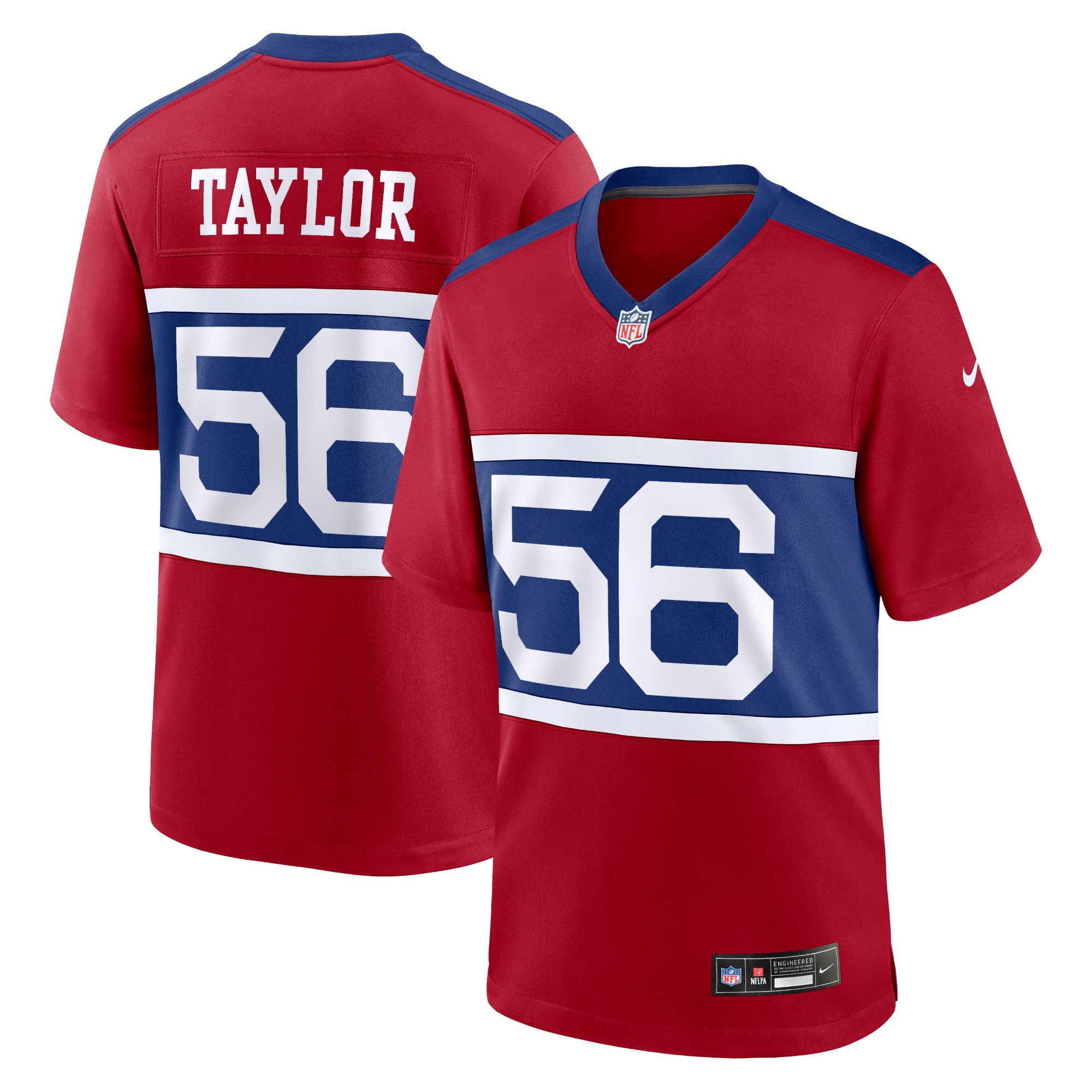 Men's New York Giants Lawrence Taylor Century Red Alternate Retired Player Game Jersey JS3224 nicesnker