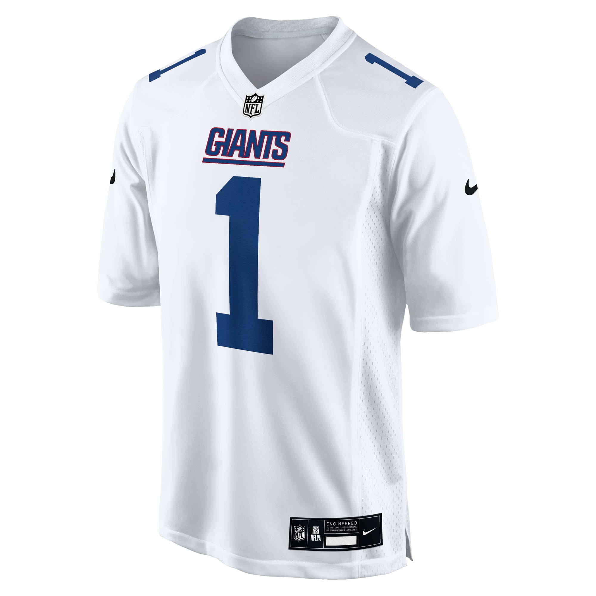 Alternative view of Men's New York Giants Malik Nabers Tundra White Fashion Jersey JS9289 nicesnker