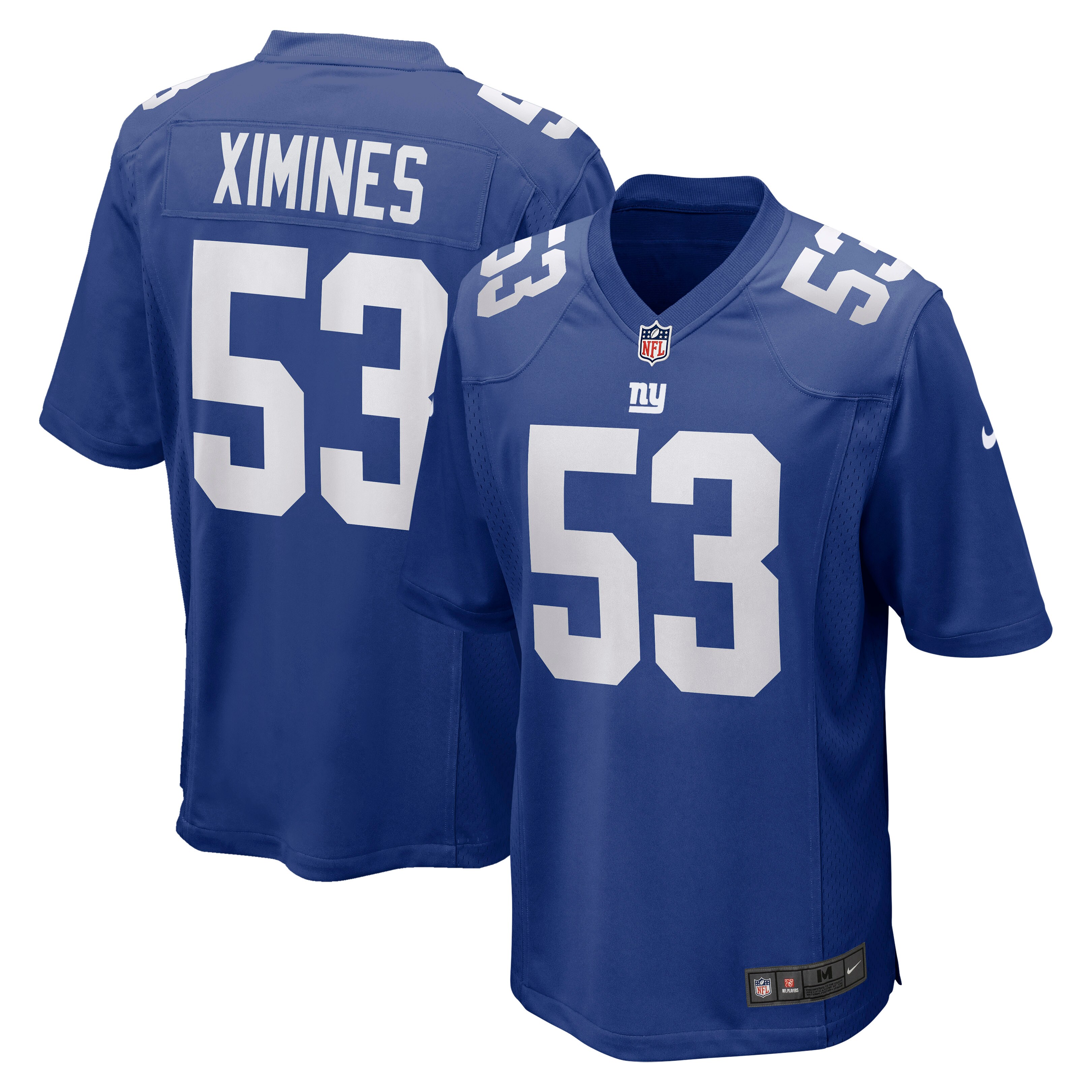 Men's New York Giants Oshane Ximines Royal Game Jersey JS7006 nicesnker