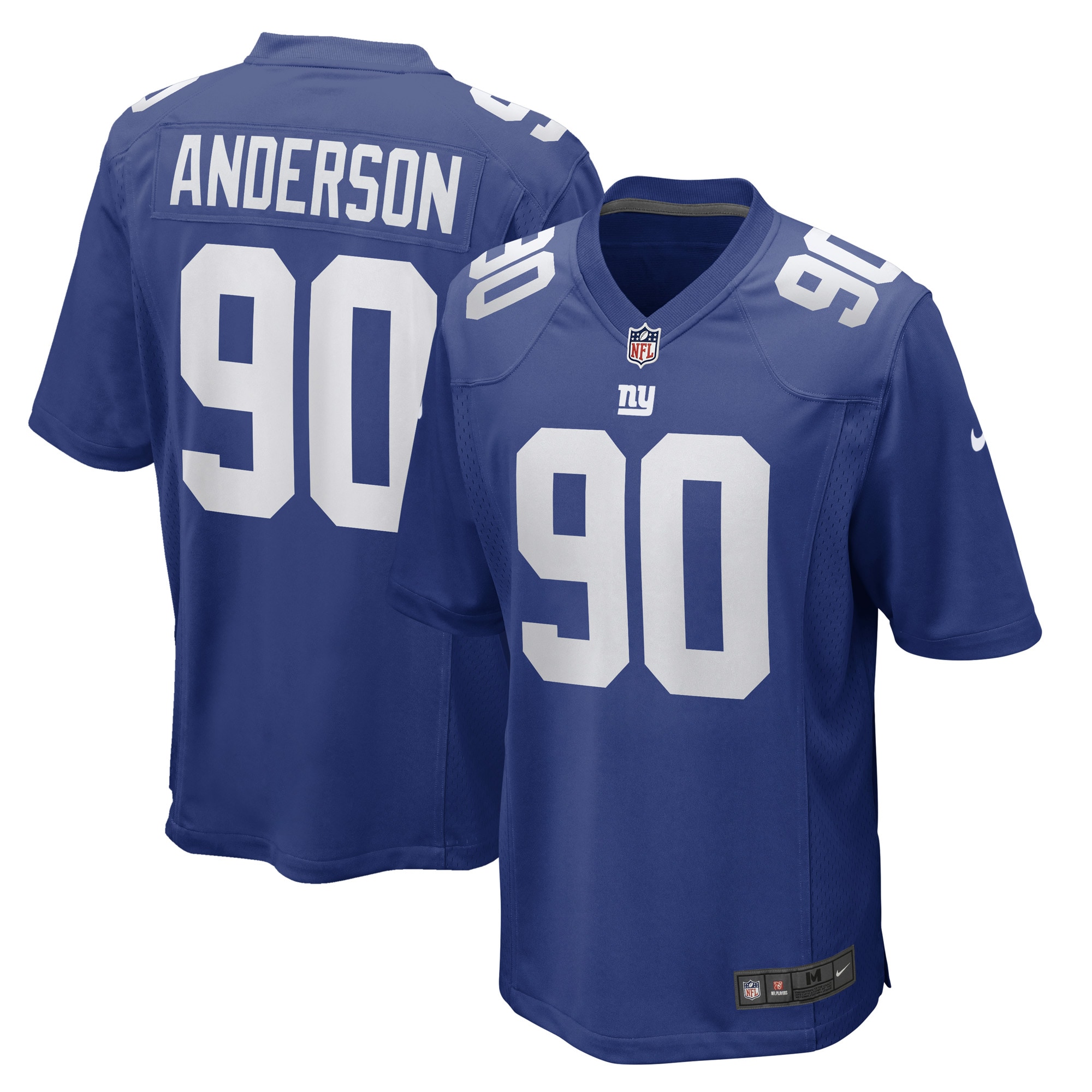 Men's New York Giants Ryder Anderson Royal Game Player Jersey JS2647 nicesnker