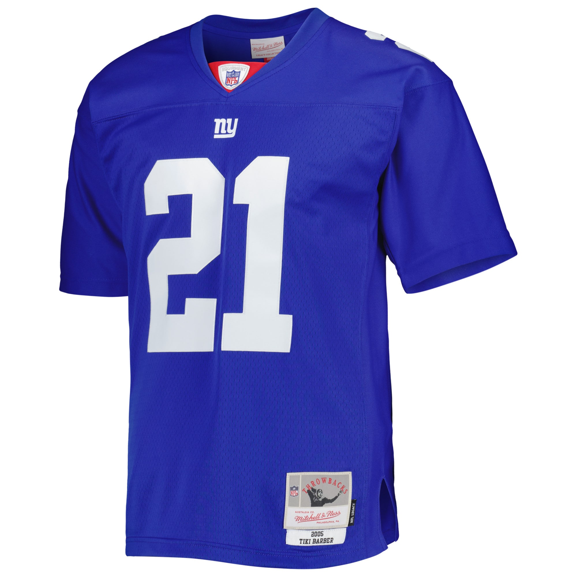 Alternative view of Men's New York Giants Tiki Barber Mitchell & Ness Royal Legacy Jersey JS5945 nicesnker