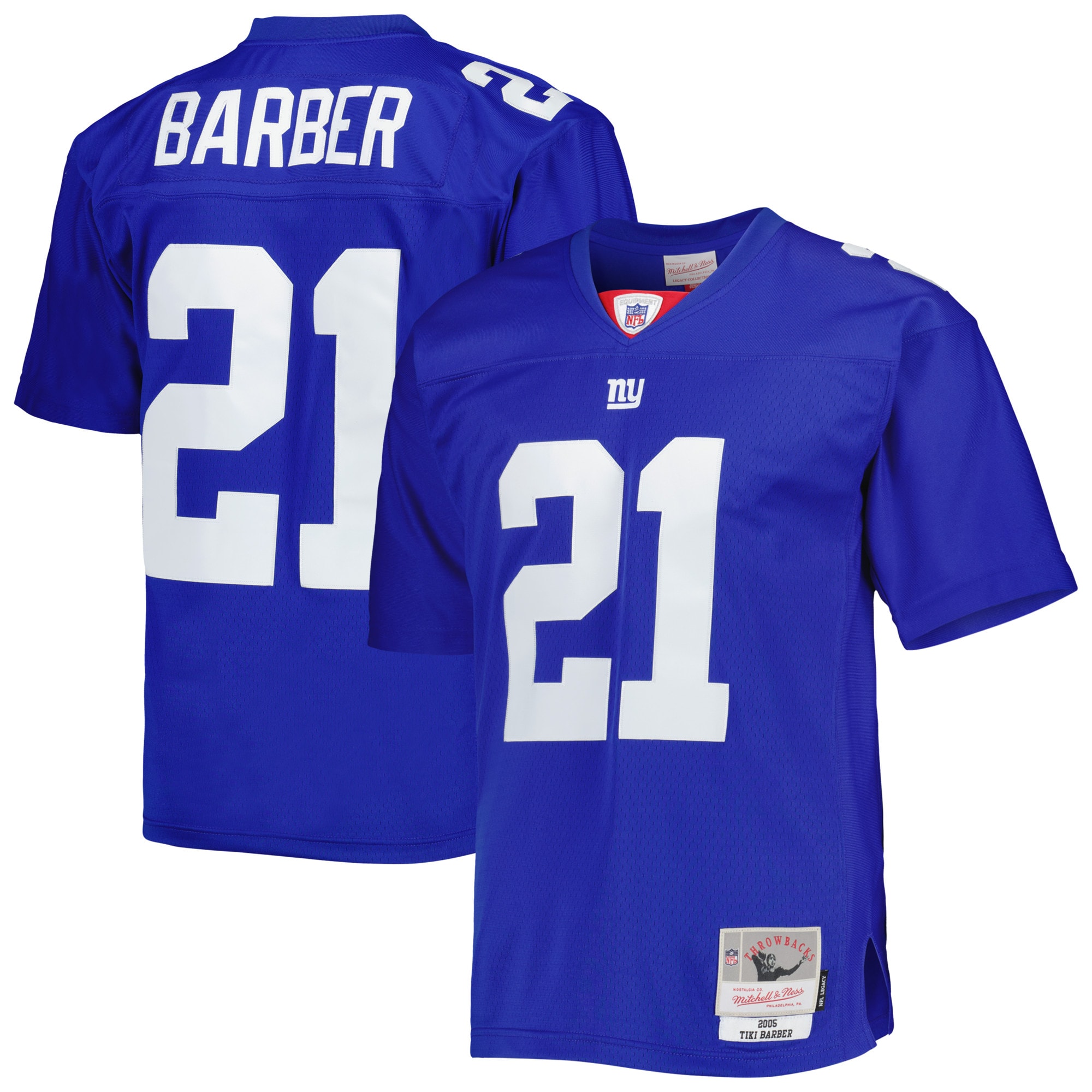 Men's New York Giants Tiki Barber Mitchell & Ness Royal Legacy Jersey JS5945 nicesnker