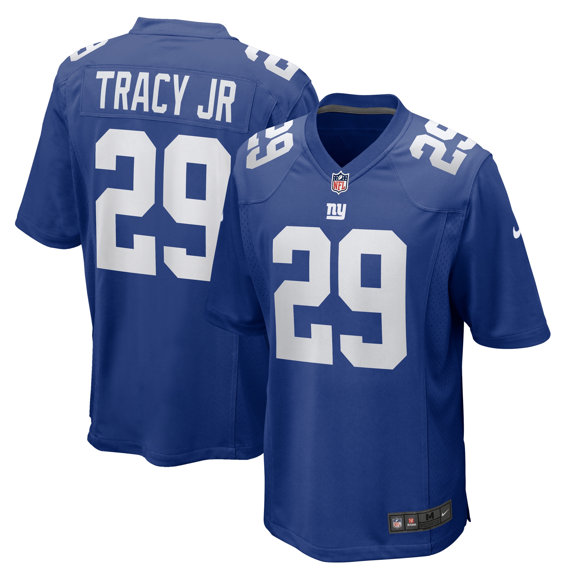 Men's New York Giants Tyrone Tracy Jr. Royal Team Game Jersey JS1390 nicesnker