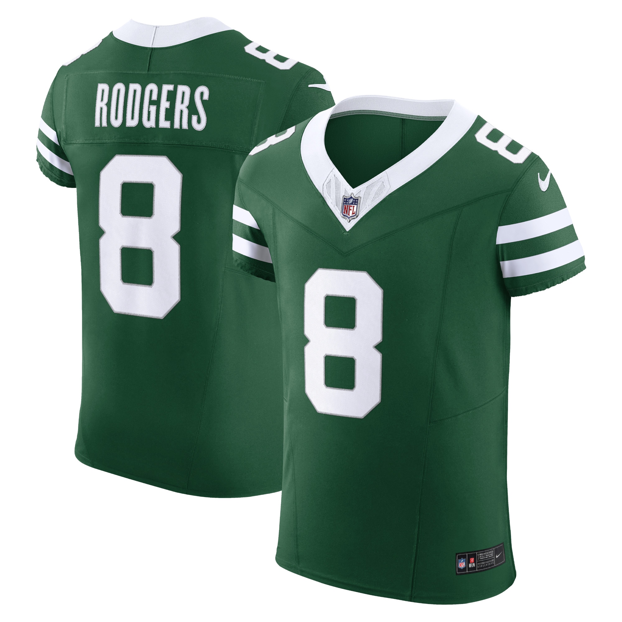 Men's New York Jets Aaron Rodgers Gotham Green Vapor F.U.S.E. Elite Jersey JS2310 nicesnker
