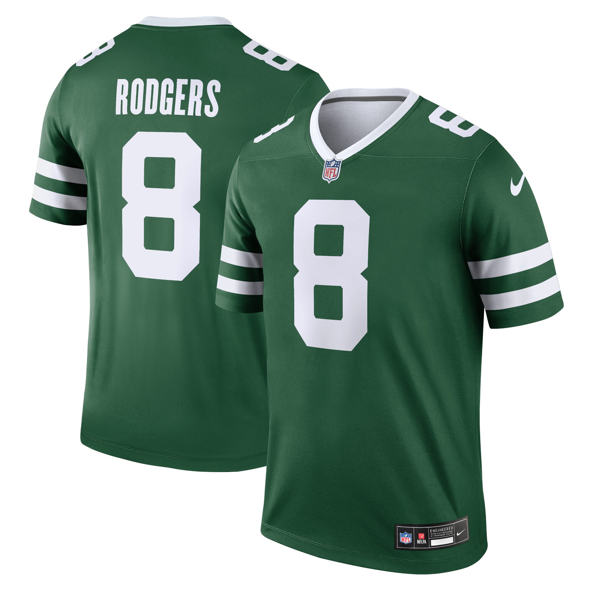 Men's New York Jets Aaron Rodgers Legacy Green Legend Player Performance Top JS6478 nicesnker