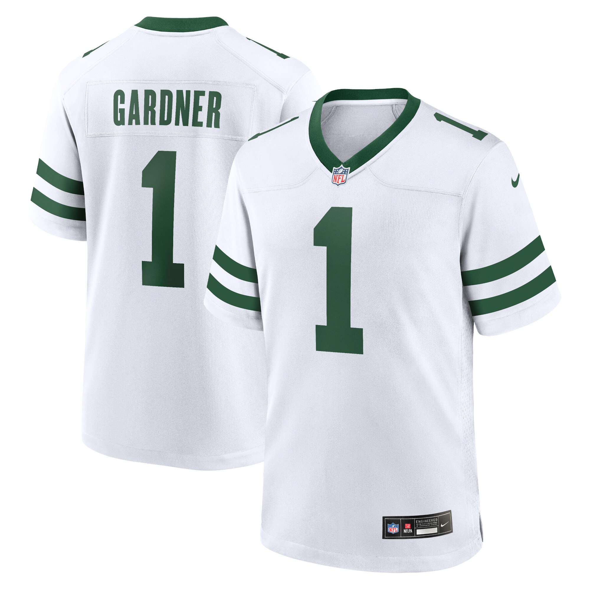 Men's New York Jets Ahmad Sauce Gardner Legacy White Game Jersey JS9740 nicesnker