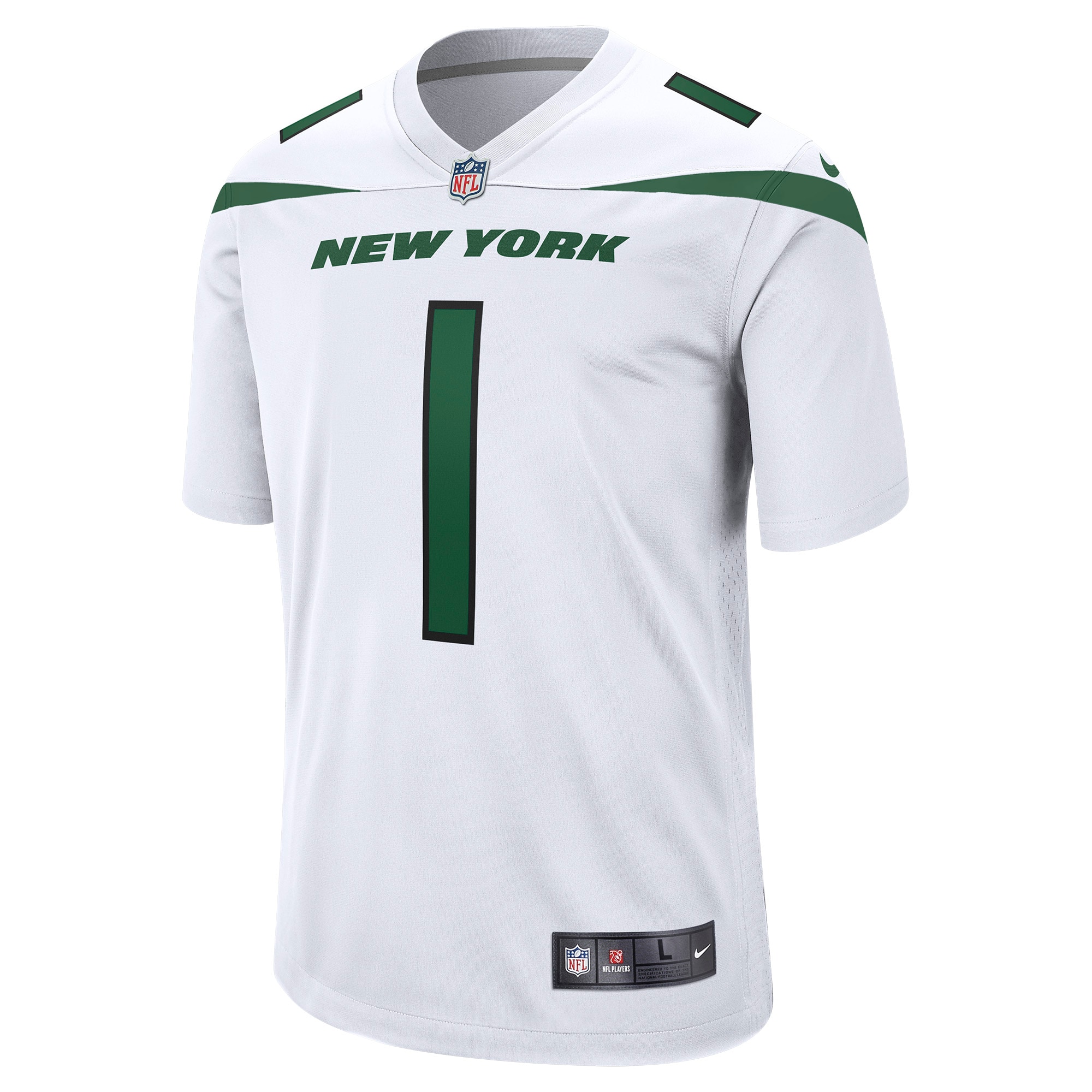 Alternative view of Men's New York Jets Ahmad Sauce Gardner White Player Game Jersey JS2183 nicesnker