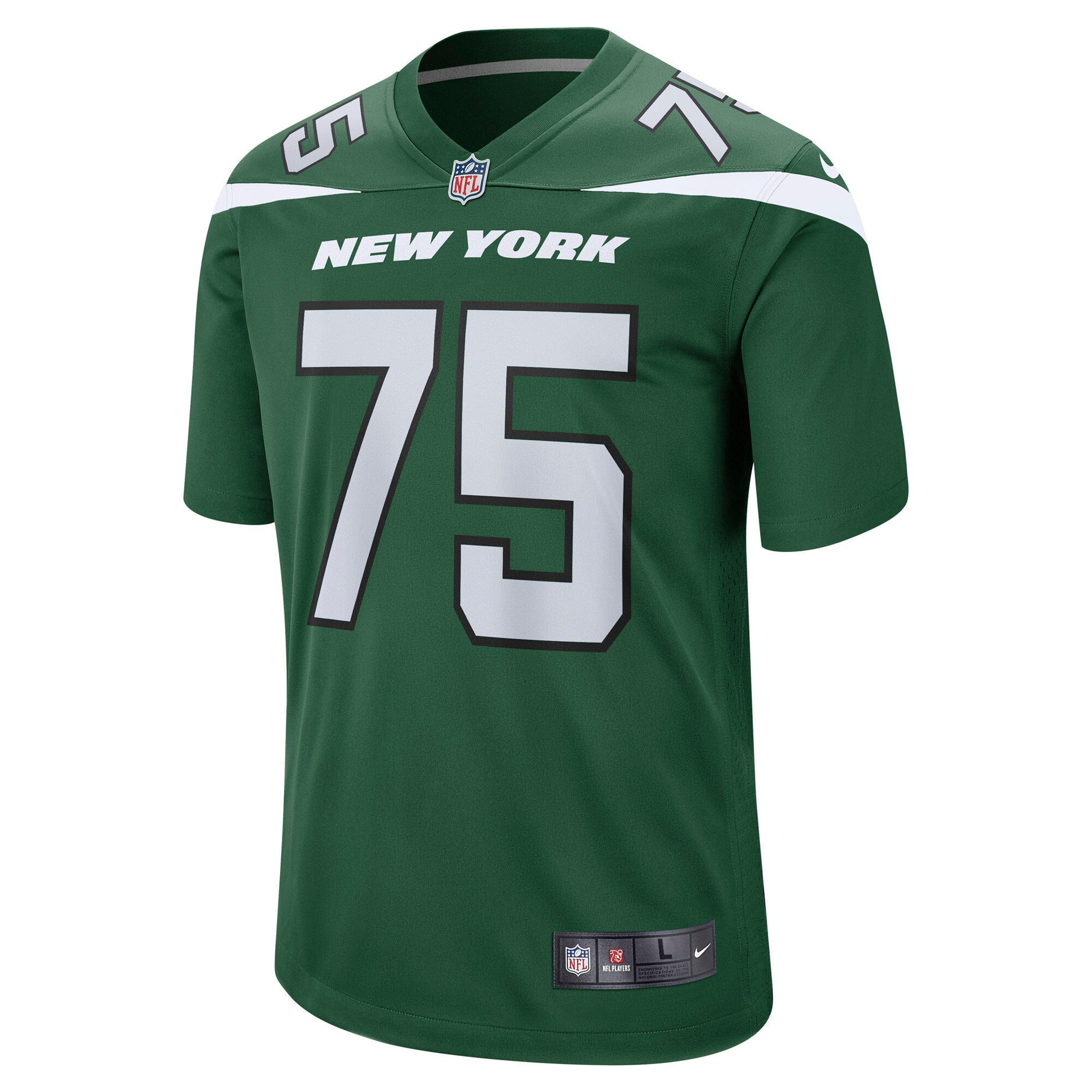 Alternative view of Men's New York Jets Alijah Vera-Tucker Gotham Green Game Player Jersey JS5358 nicesnker