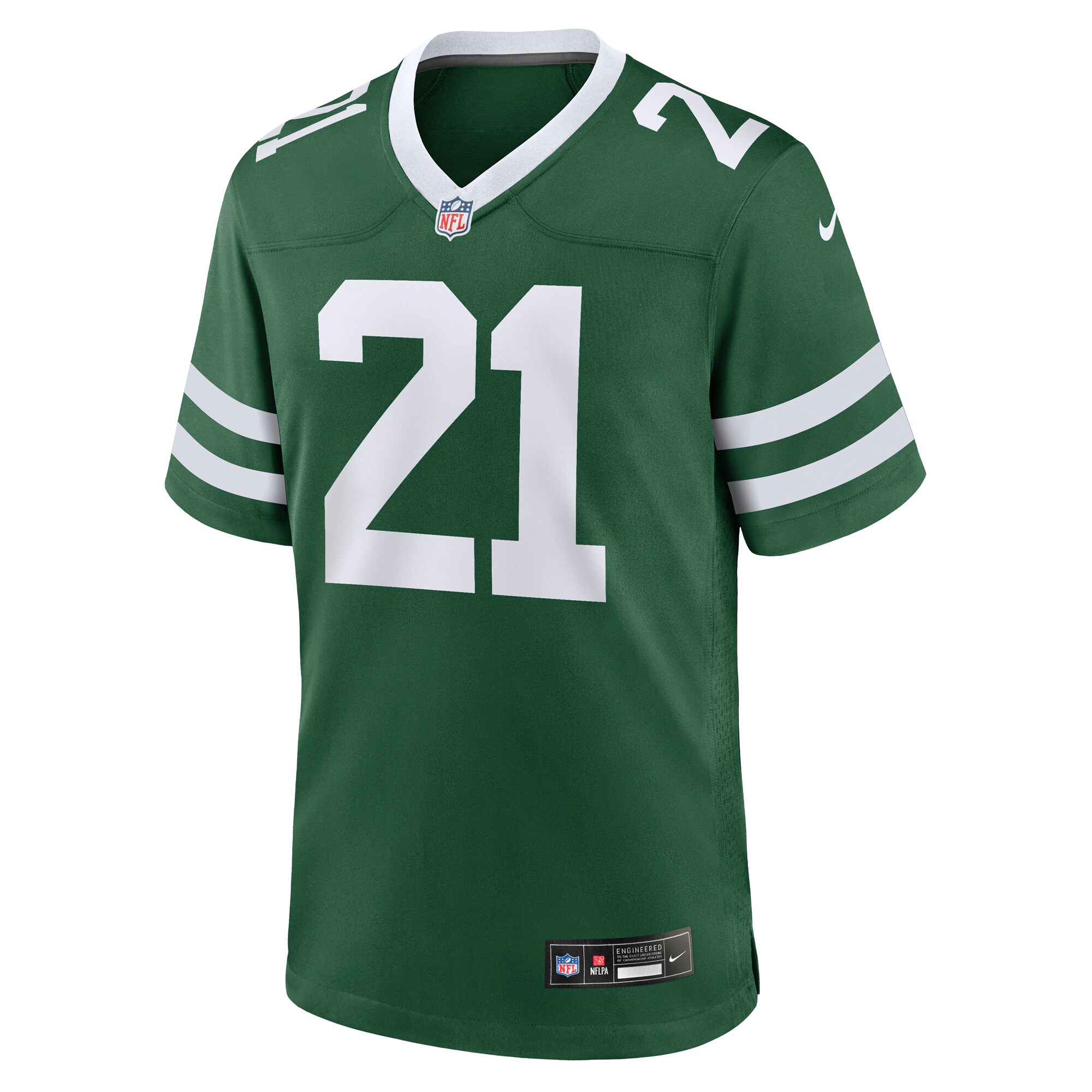 Alternative view of Men's New York Jets Ashtyn Davis Legacy Green Team Game Jersey JS3621 nicesnker