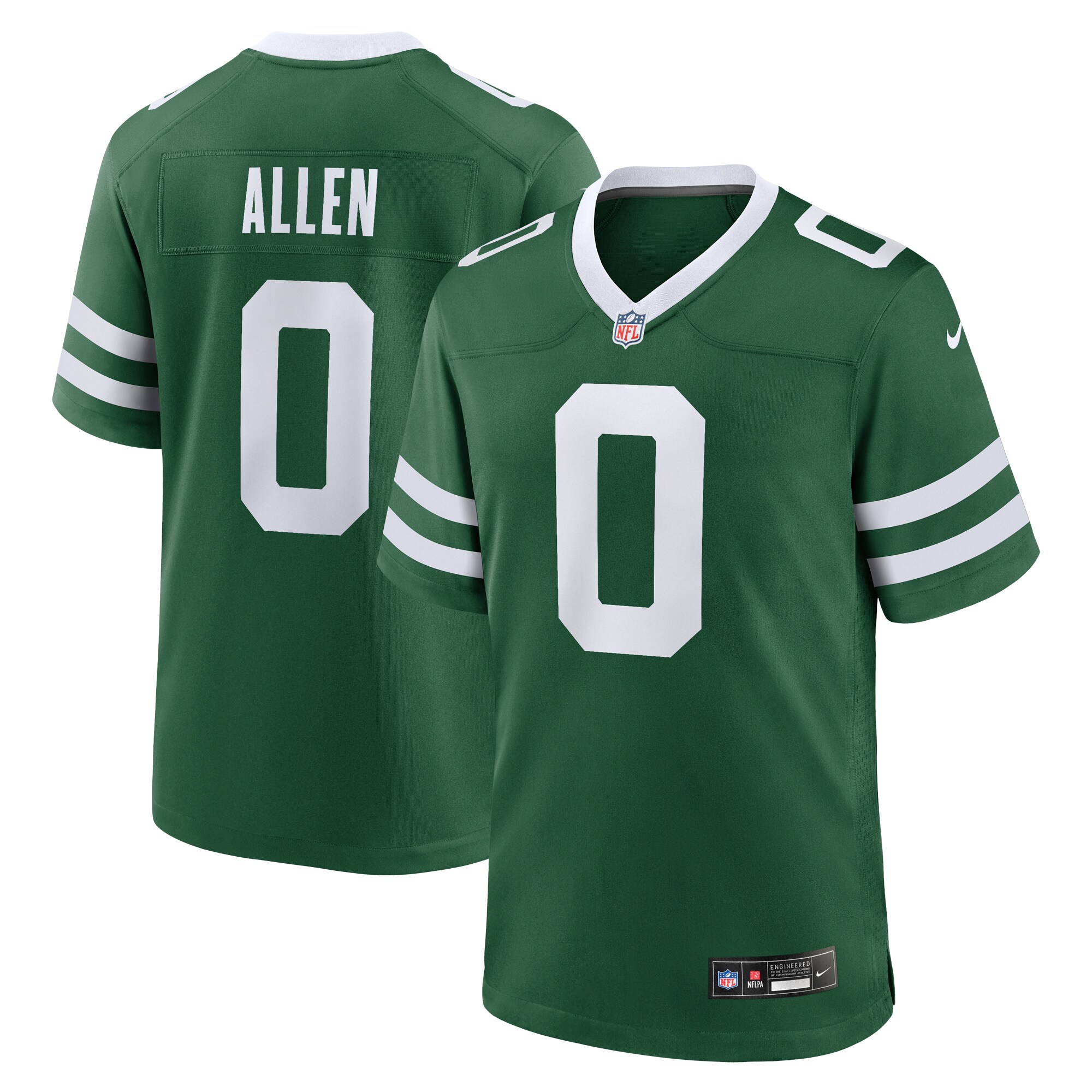 Men's New York Jets Braelon Allen Legacy Green Game Jersey JS4357 nicesnker