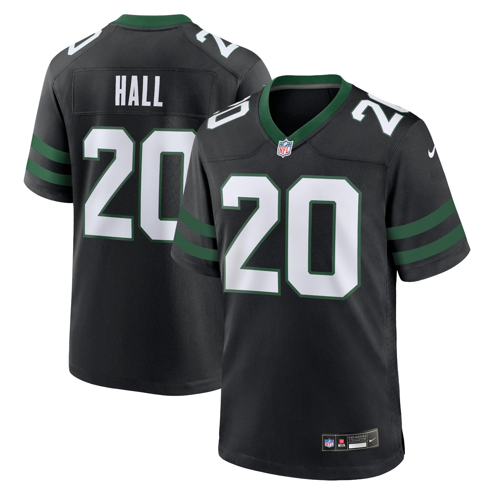 Men's New York Jets Breece Hall Legacy Black Alternate Game Jersey JS6322 nicesnker