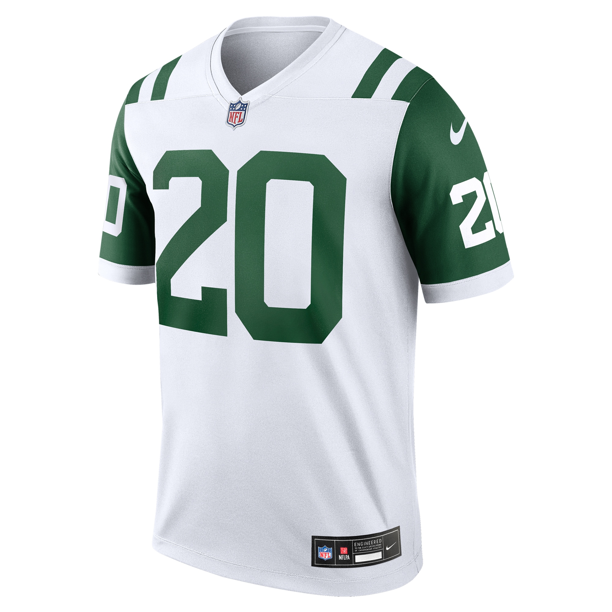 Alternative view of Men's New York Jets Breece Hall White Alternate Legend Player Performance Top JS6764 nicesnker