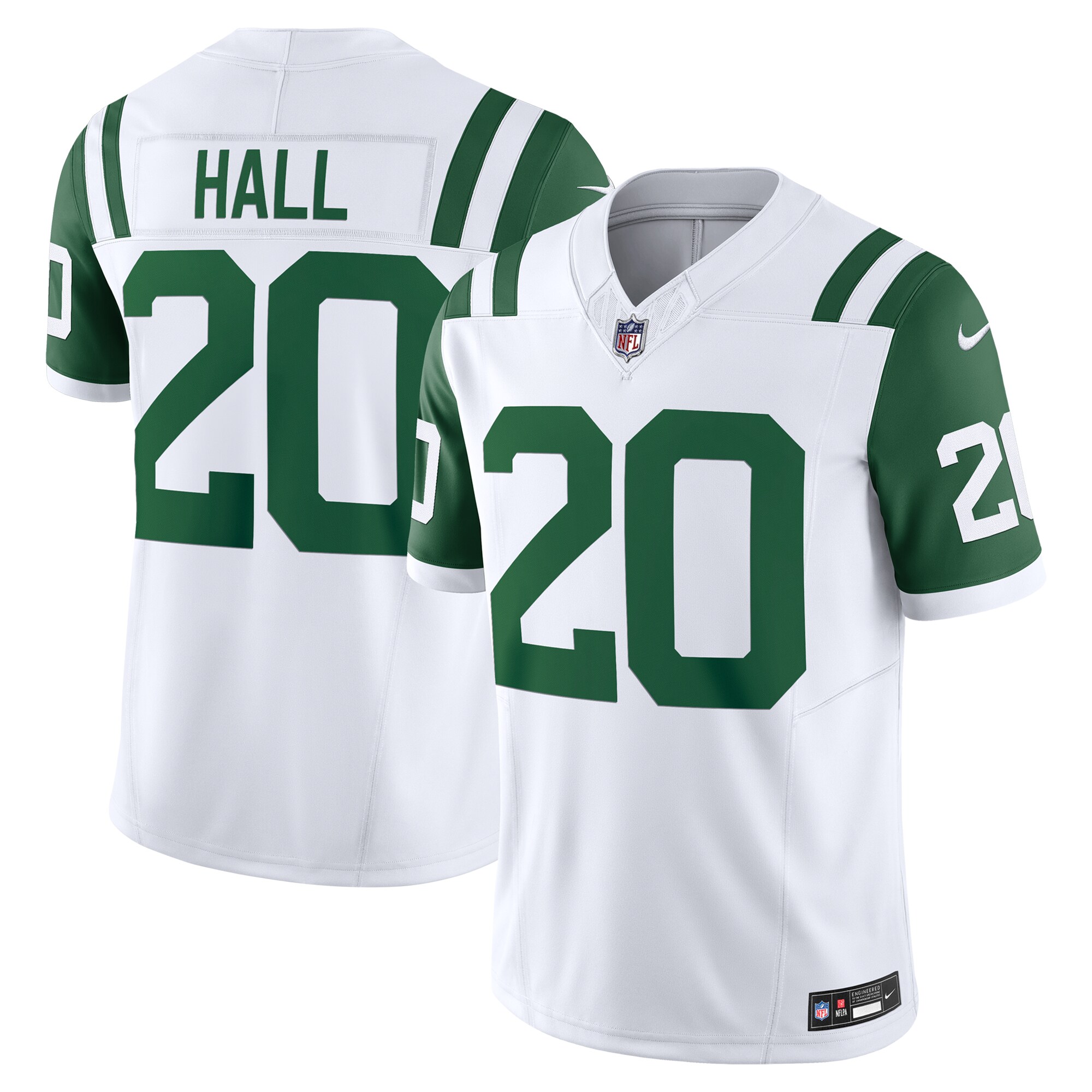 Men's New York Jets Breece Hall White Classic Alternate Vapor F.U.S.E. Limited Jersey JS1952 nicesnker