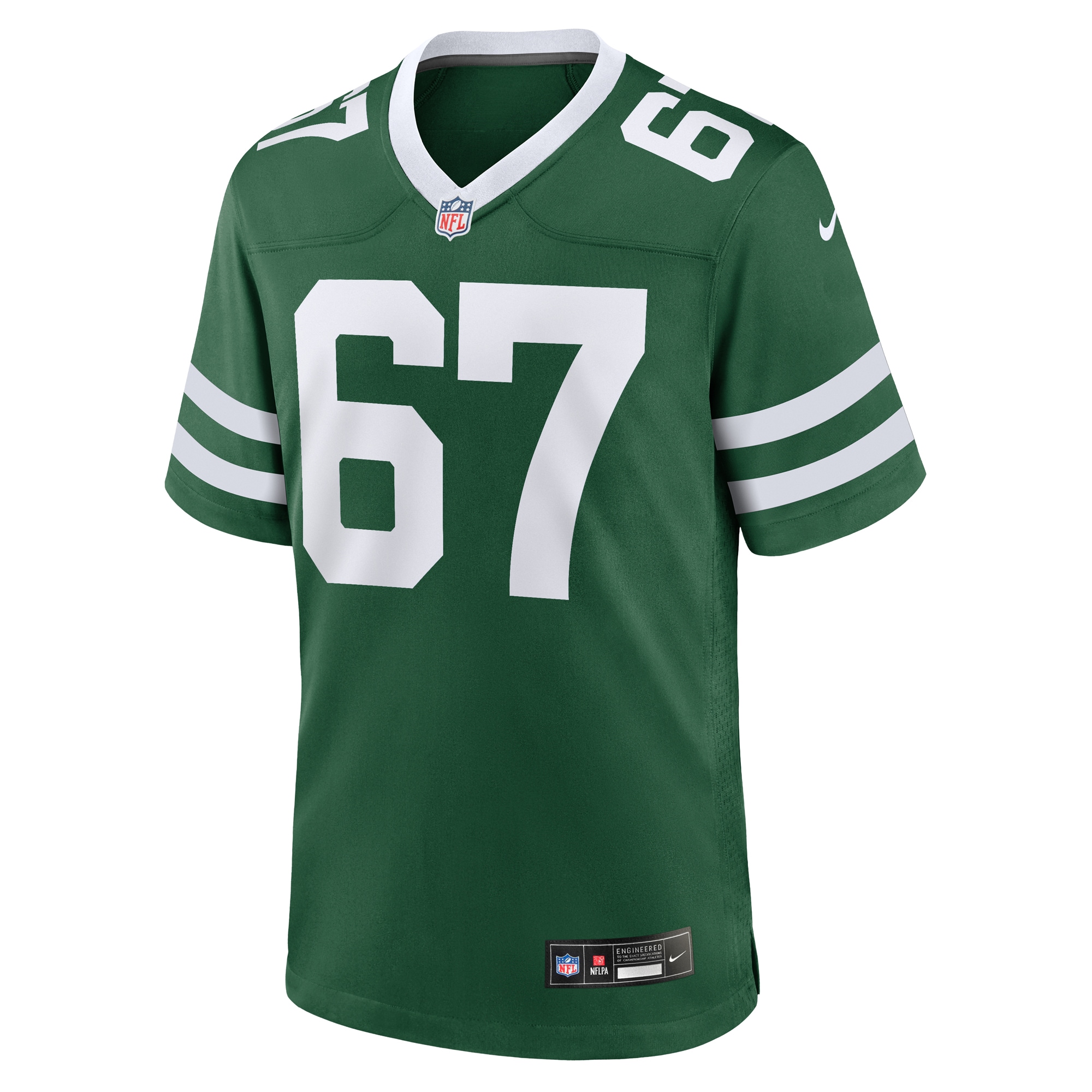 Alternative view of Men's New York Jets Carter Warren Legacy Green Team Game Jersey JS2709 nicesnker