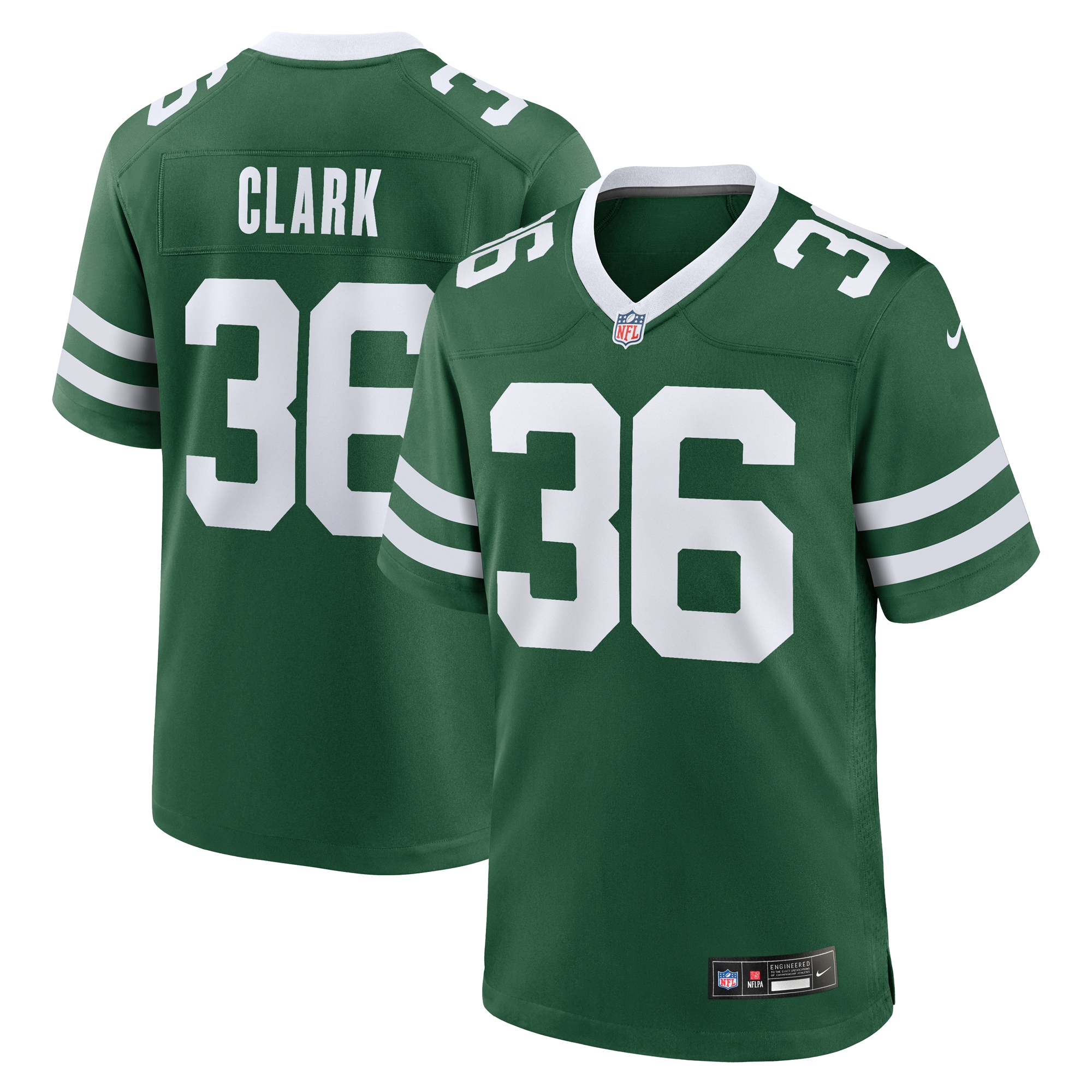 Men's New York Jets Chuck Clark Legacy Green Team Game Jersey JS3951 nicesnker