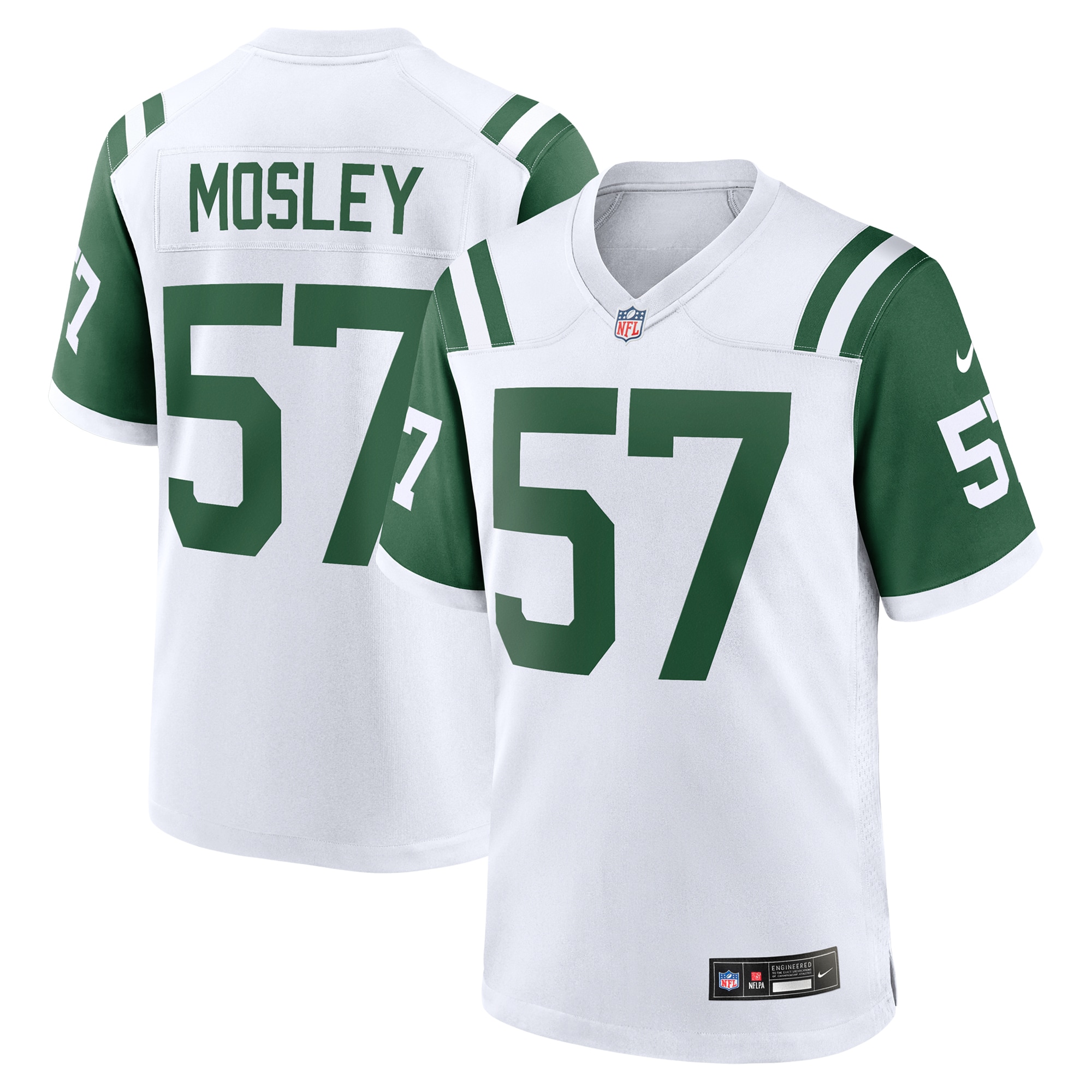 Men's New York Jets C.J. Mosley White Classic Alternate Game Jersey JS3779 nicesnker