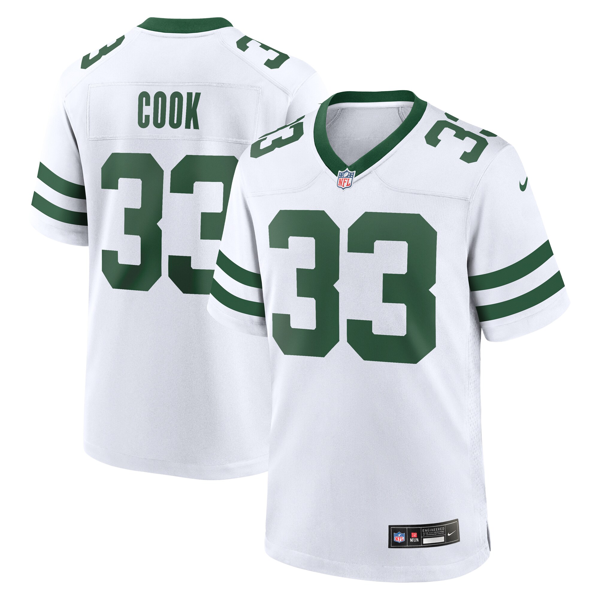 Men's New York Jets Dalvin Cook White Legacy Player Jersey JS6505 nicesnker