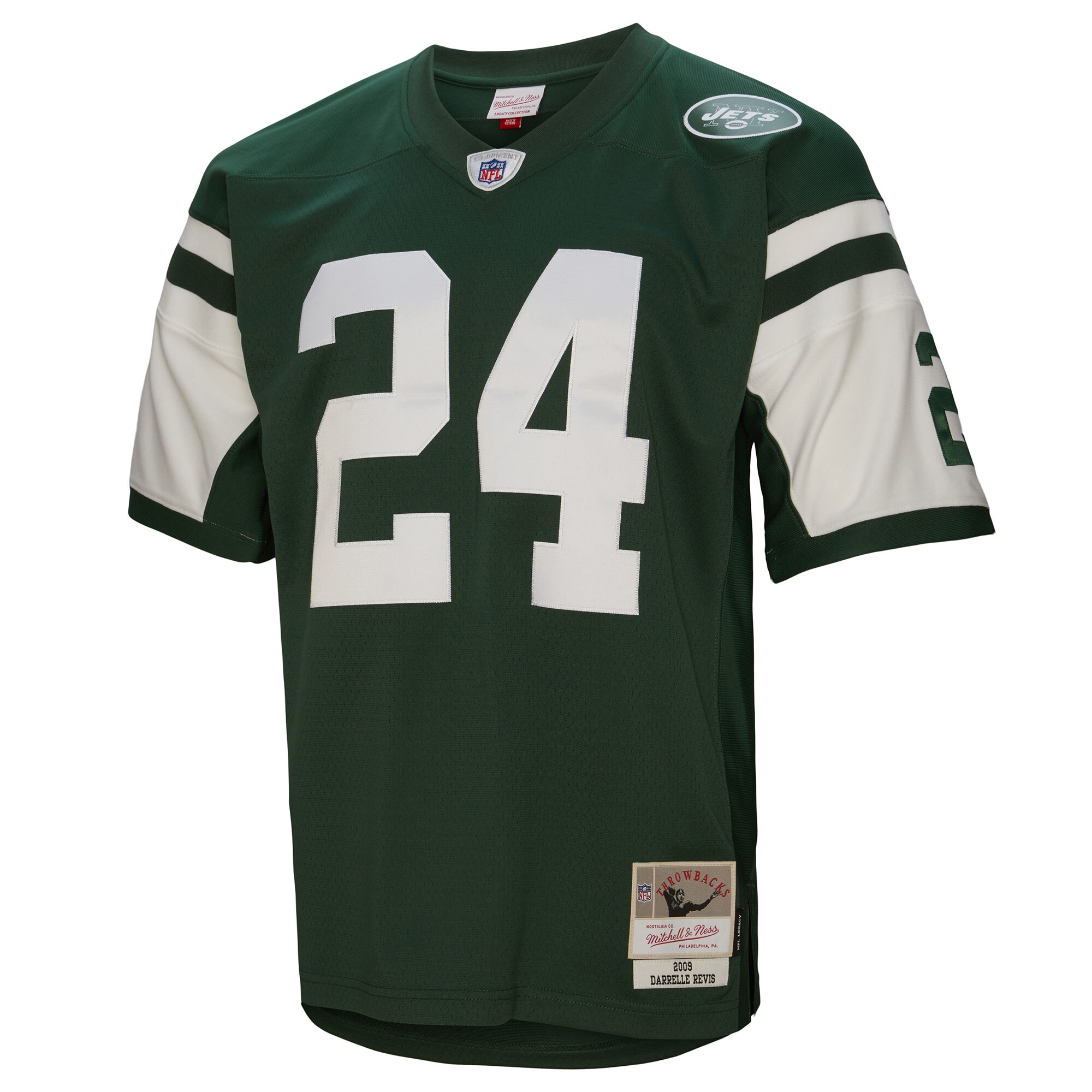 Alternative view of Men's New York Jets Darrelle Revis Mitchell & Ness Green Legacy Jersey JS1693 nicesnker
