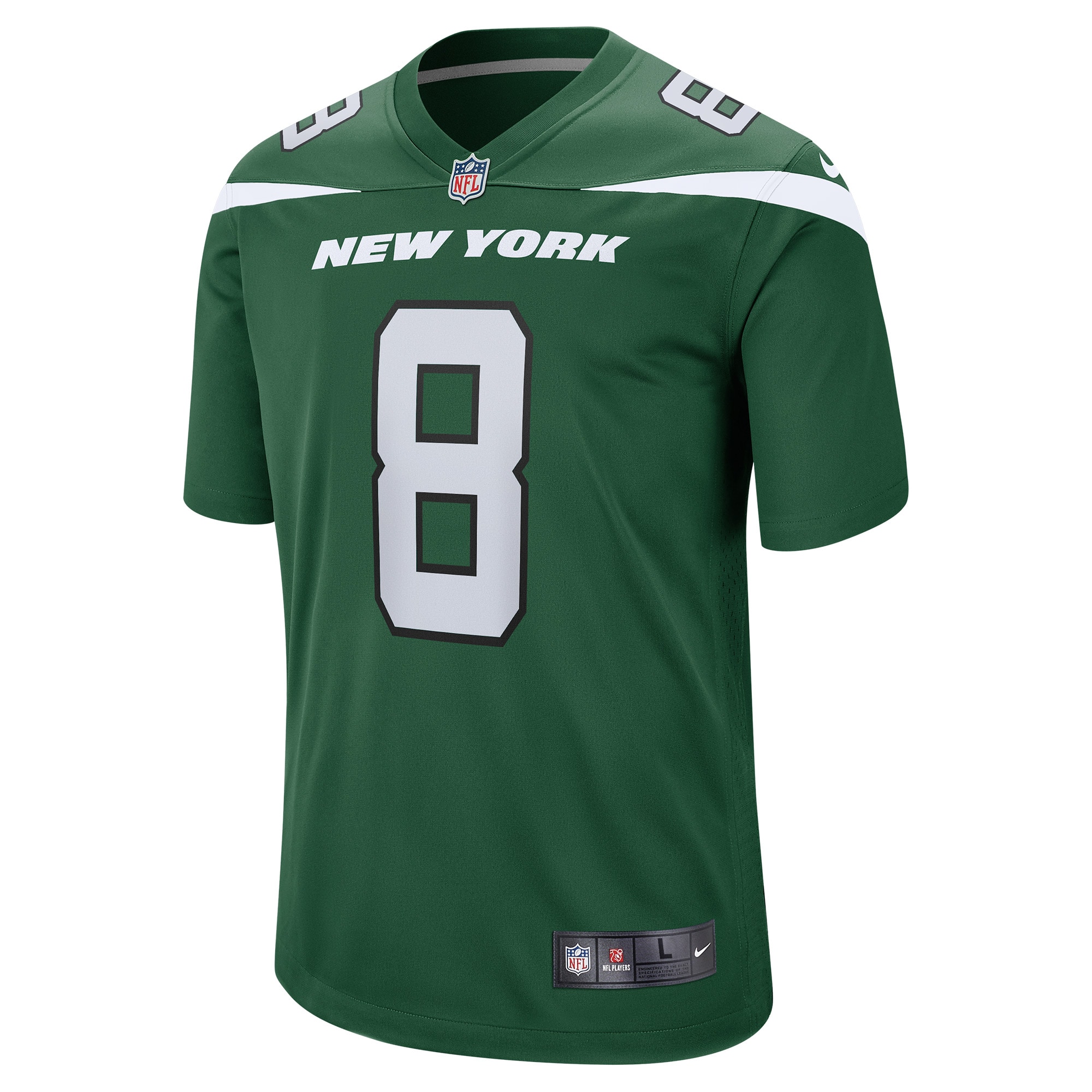 Alternative view of Men's New York Jets Elijah Moore Gotham Green Game Jersey JS6448 nicesnker