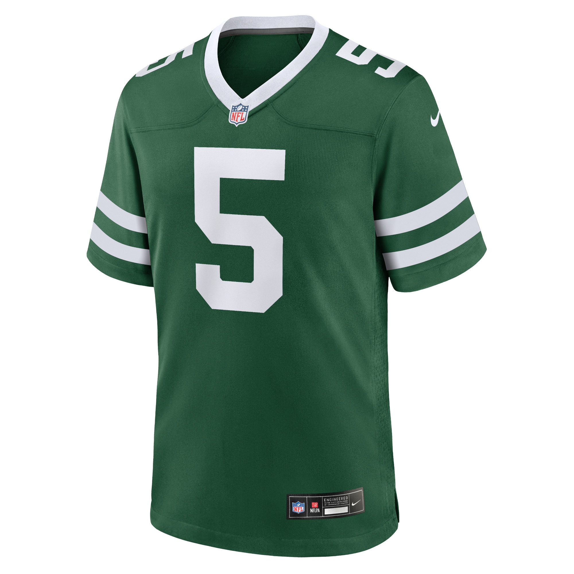 Alternative view of Men's New York Jets Garrett Wilson Legacy Green Game Jersey JS3661 nicesnker
