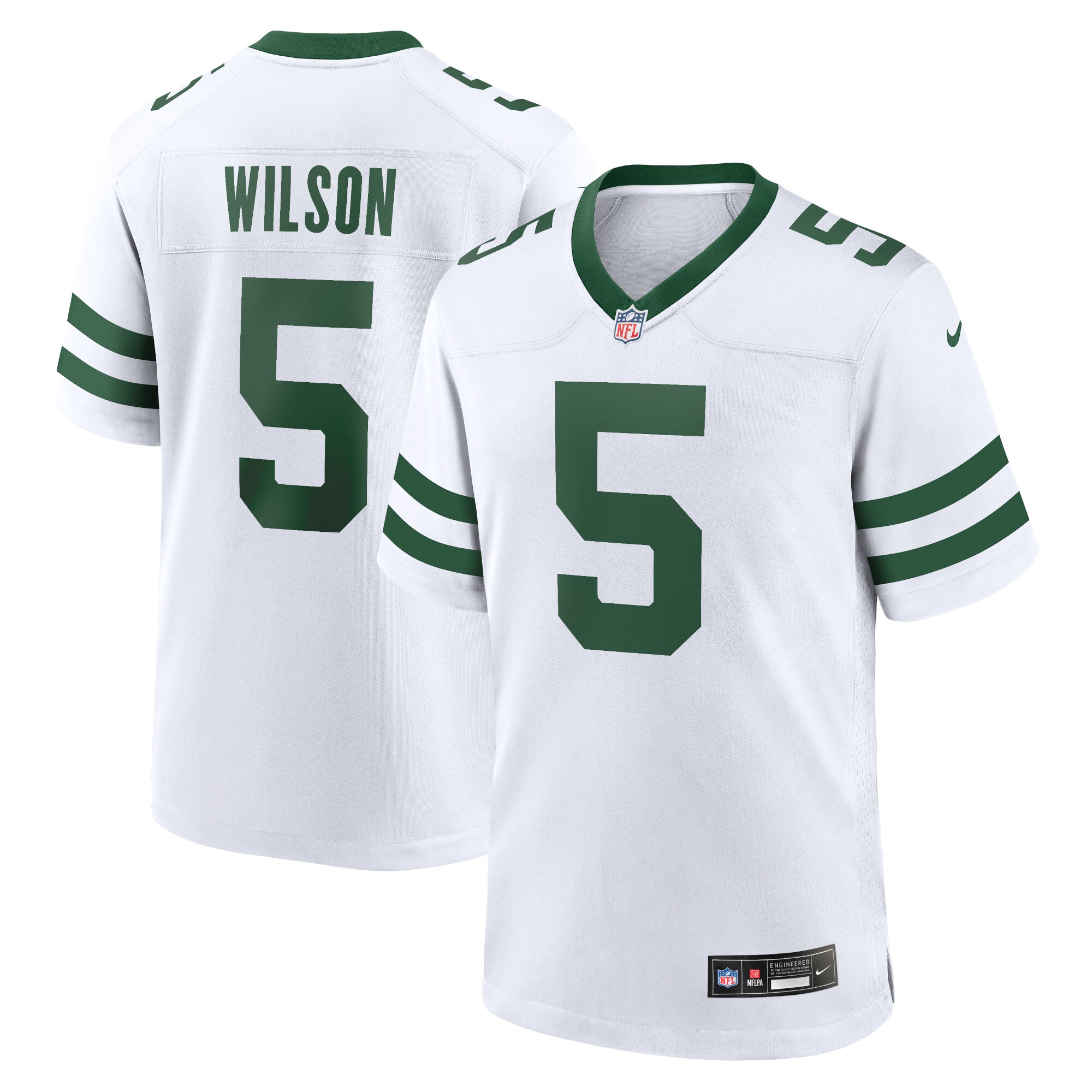 Men's New York Jets Garrett Wilson Legacy White Game Jersey JS1712 nicesnker