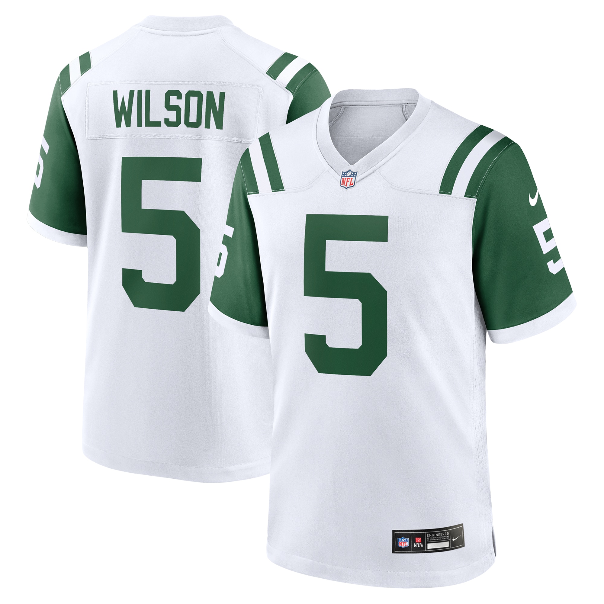Men's New York Jets Garrett Wilson White Classic Alternate Game Jersey JS9193 nicesnker