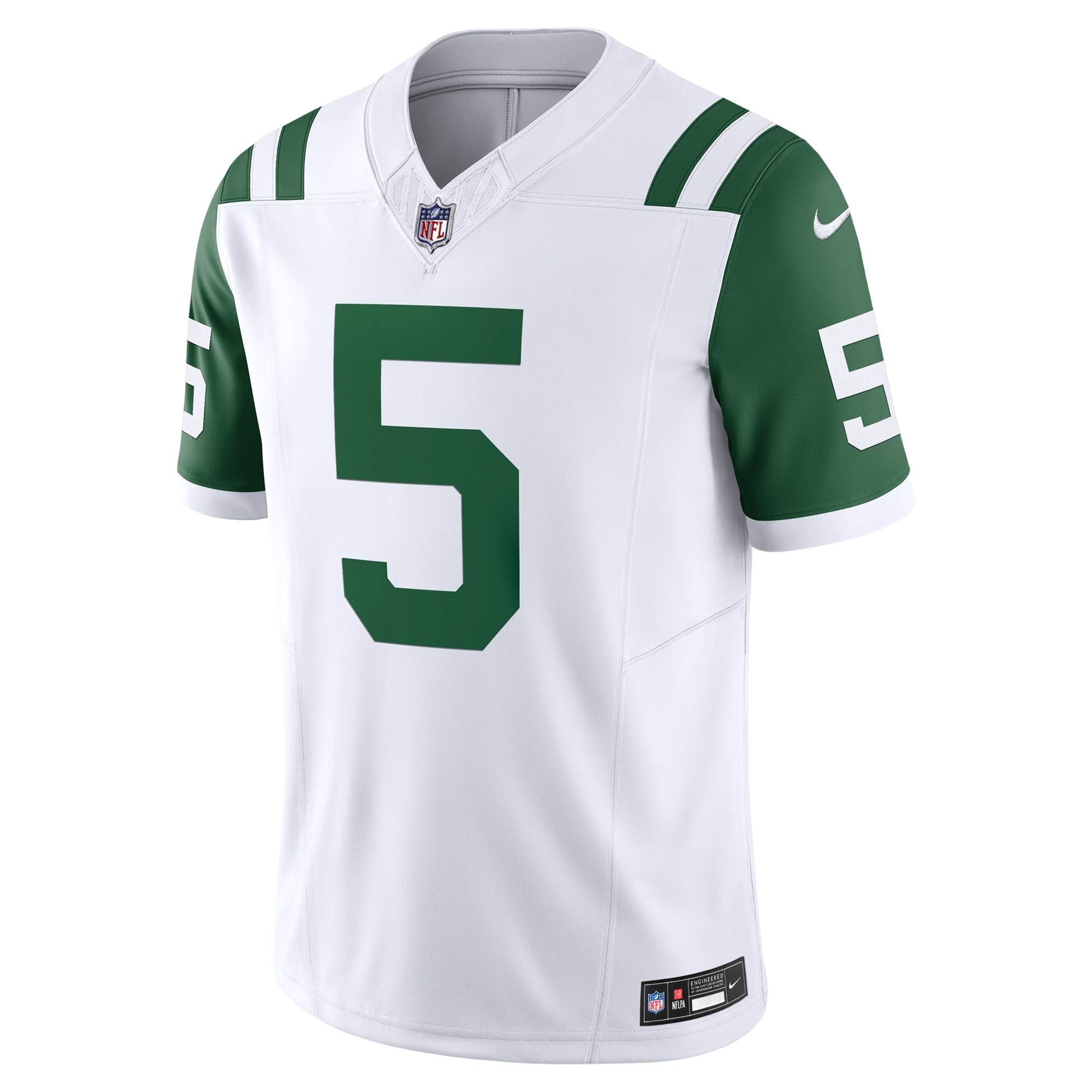 Alternative view of Men's New York Jets Garrett Wilson White Classic Alternate Vapor F.U.S.E. Limited Jersey JS9301 nicesnker