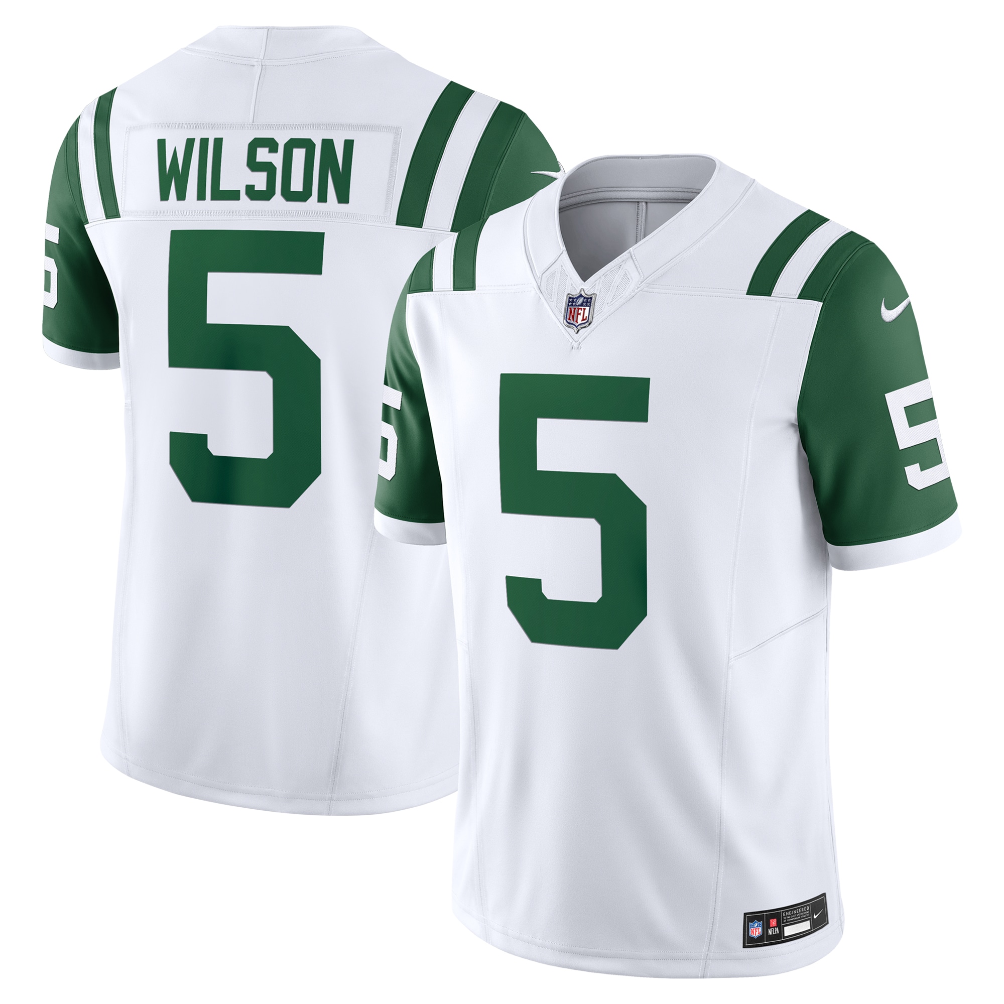 Men's New York Jets Garrett Wilson White Classic Alternate Vapor F.U.S.E. Limited Jersey JS9301 nicesnker