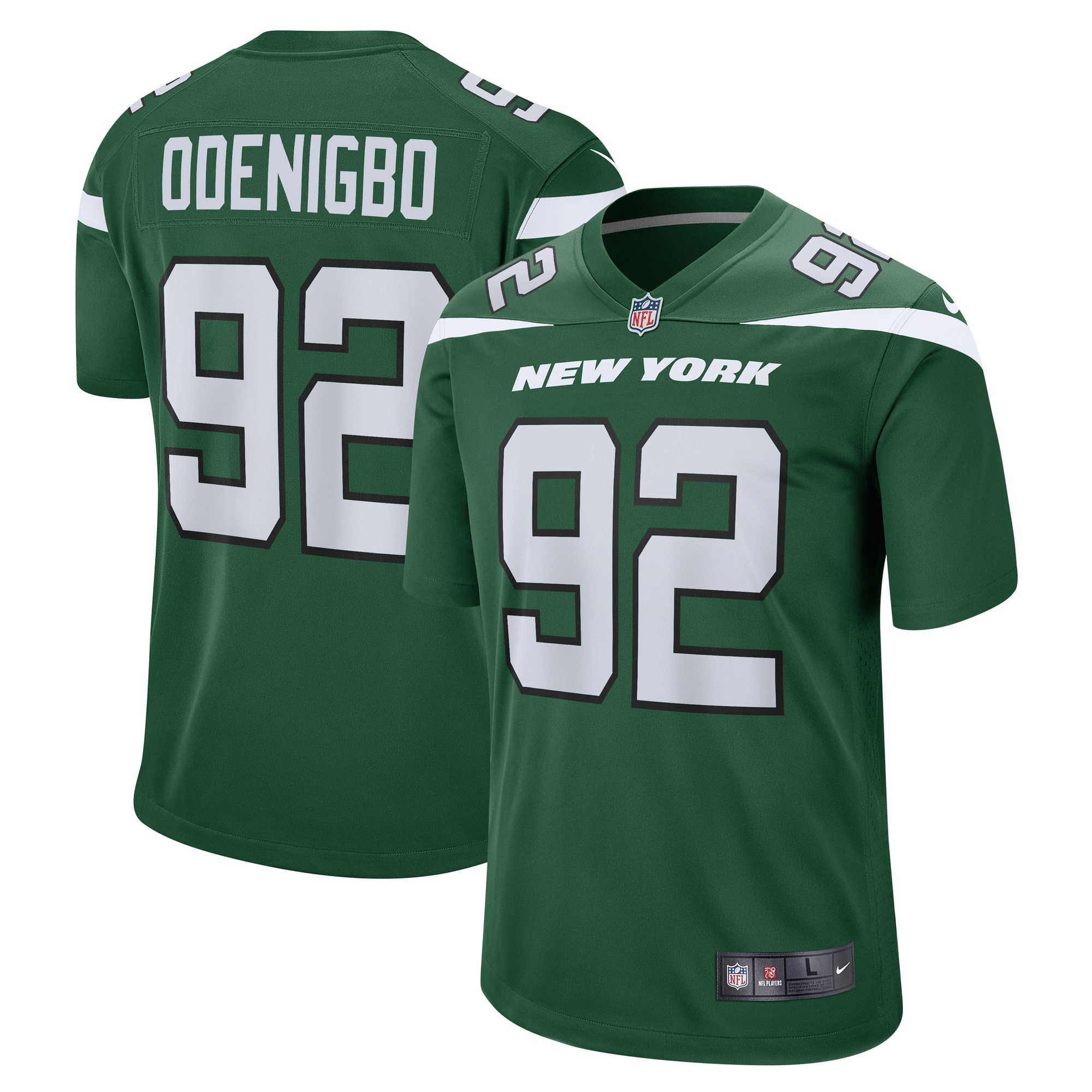 Men's New York Jets Ifeadi Odenigbo Gotham Green Game Jersey JS7196 nicesnker