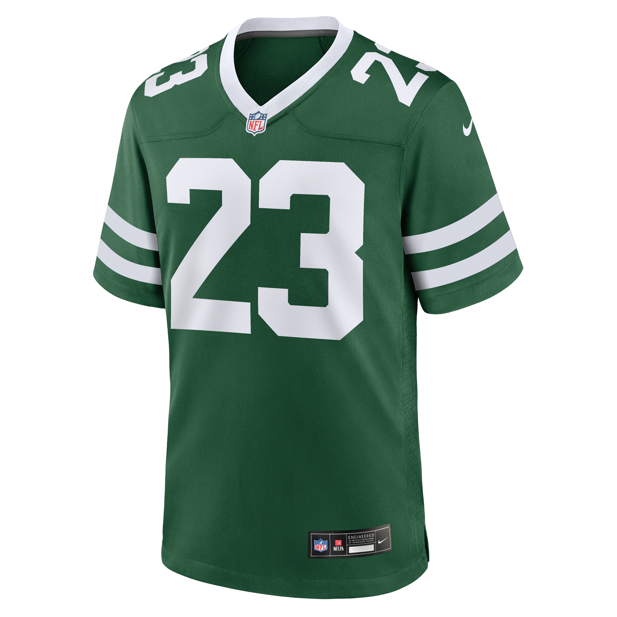 Alternative view of Men's New York Jets Isaiah Oliver Legacy Green Team Game Jersey JS4780 nicesnker