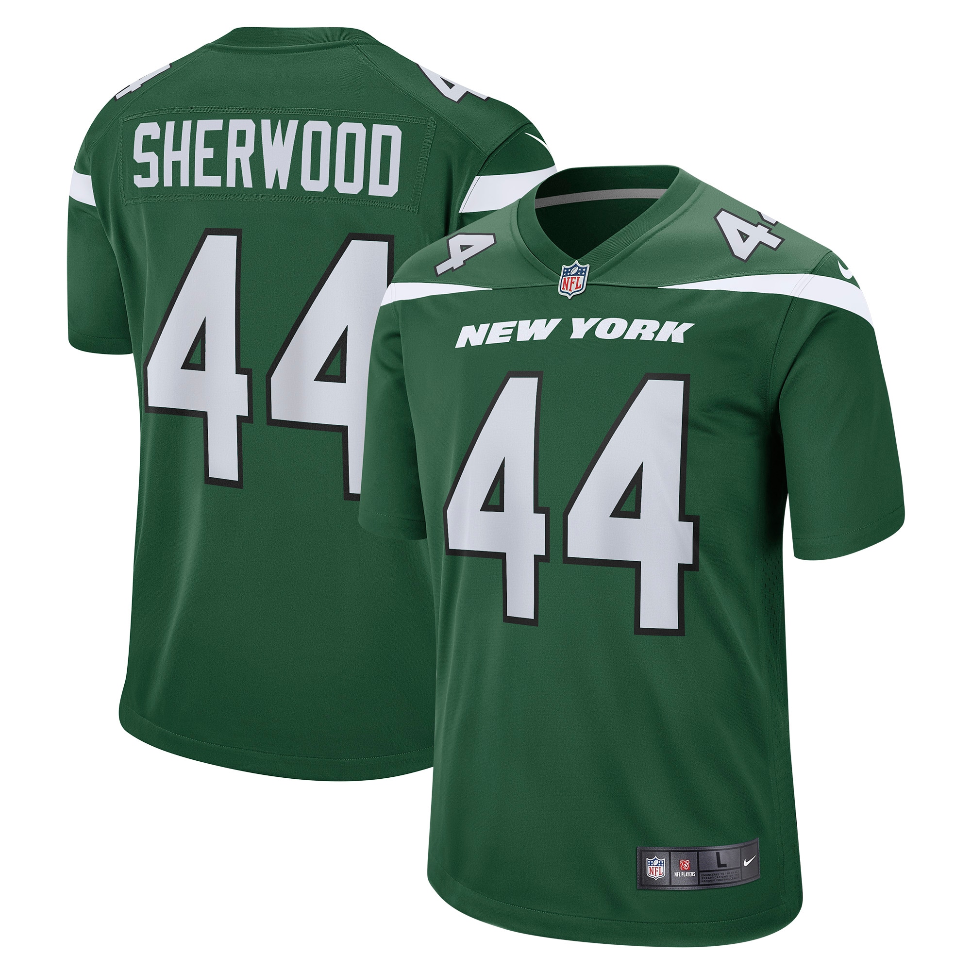 Men's New York Jets Jamien Sherwood Gotham Green Game Jersey JS6538 nicesnker
