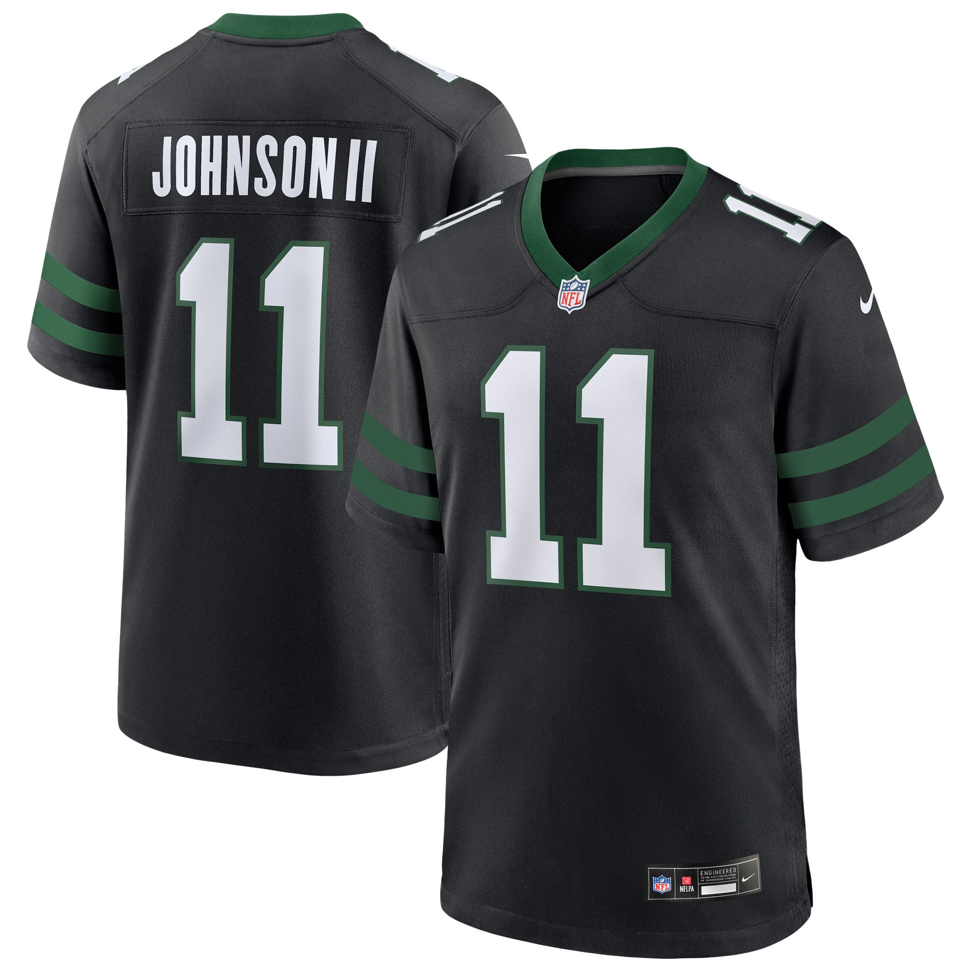 Men's New York Jets Jermaine Johnson II Legacy Black Alternate Game Jersey JS8333 nicesnker