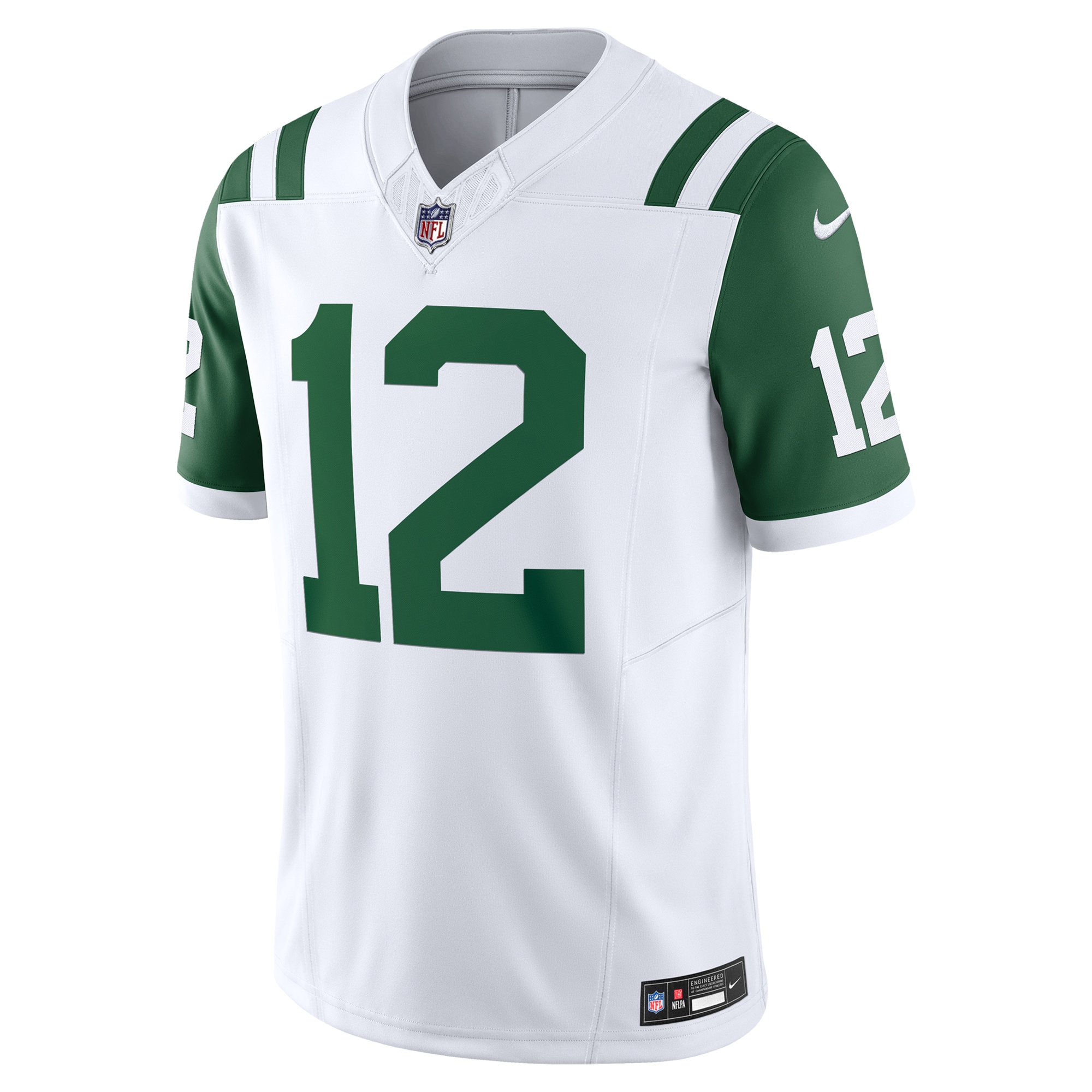 Alternative view of Men's New York Jets Joe Namath White Classic Alternate Vapor F.U.S.E. Retired Player Limited Jersey JS5097 nicesnker