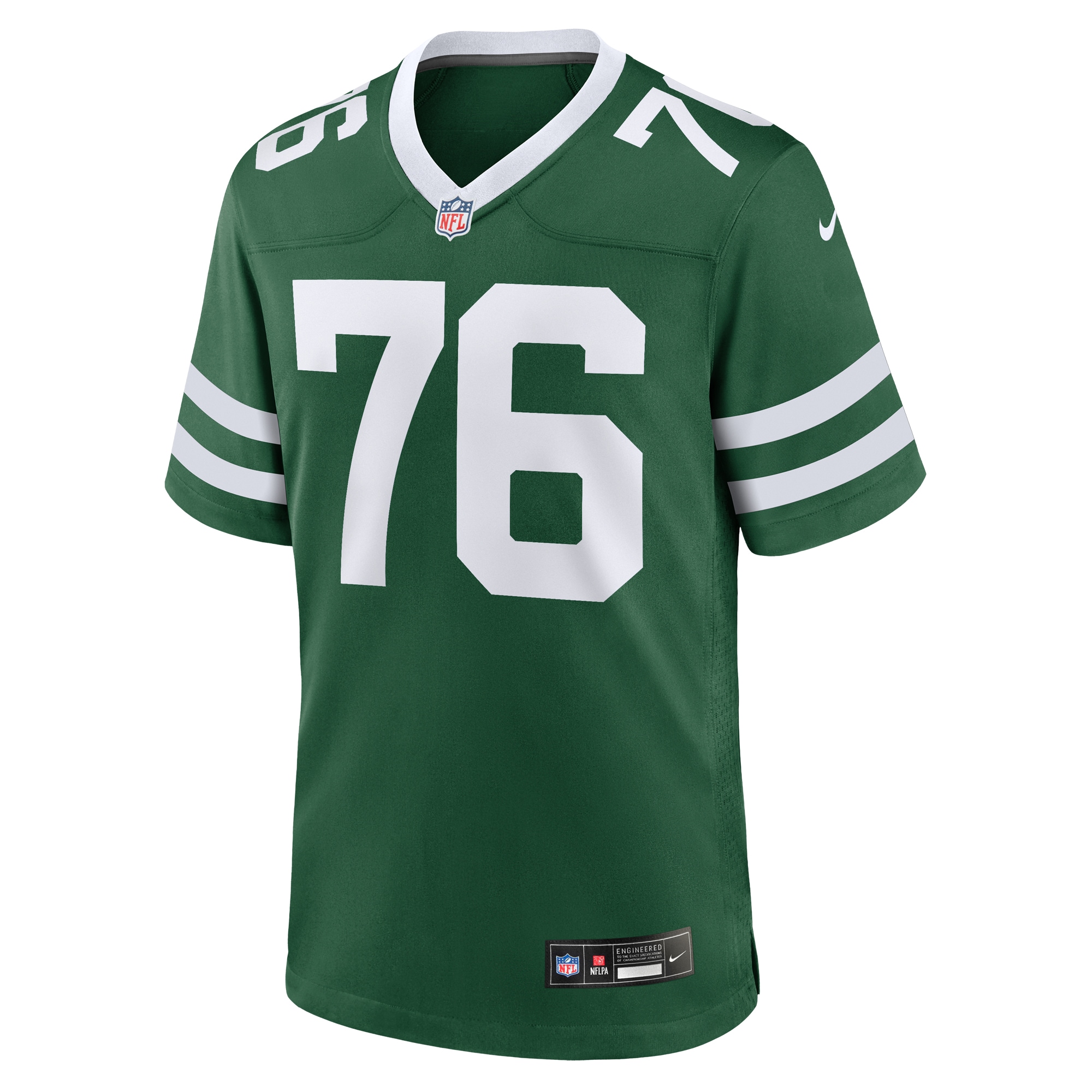 Alternative view of Men's New York Jets John Simpson Legacy Green Game Jersey JS9002 nicesnker