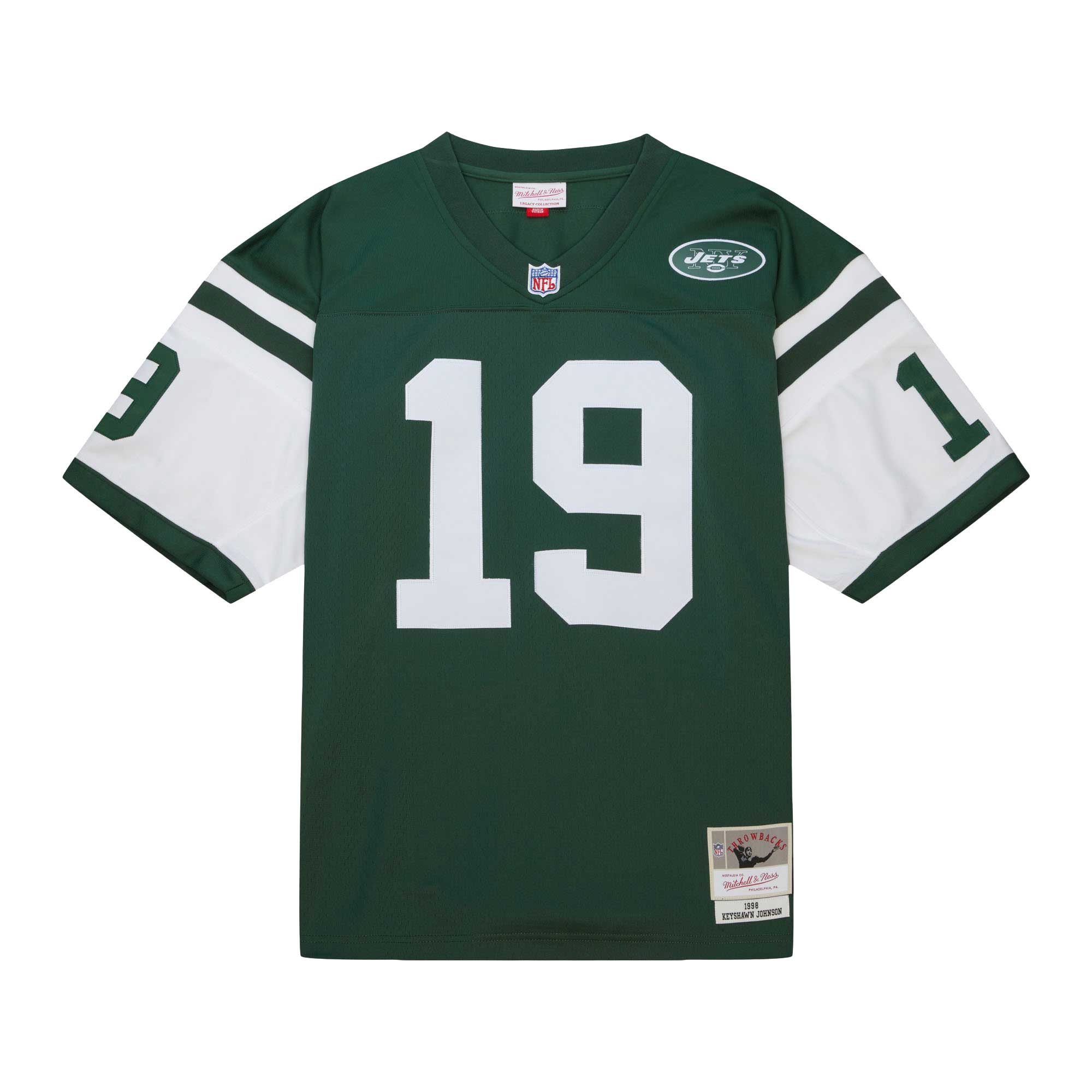 Alternative view of Men's New York Jets Keyshawn Johnson Mitchell & Ness Green Legacy Jersey JS8213 nicesnker