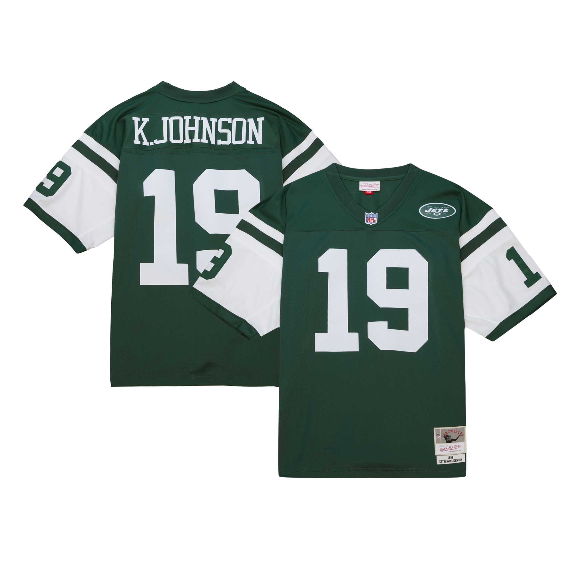 Men's New York Jets Keyshawn Johnson Mitchell & Ness Green Legacy Jersey JS8213 nicesnker
