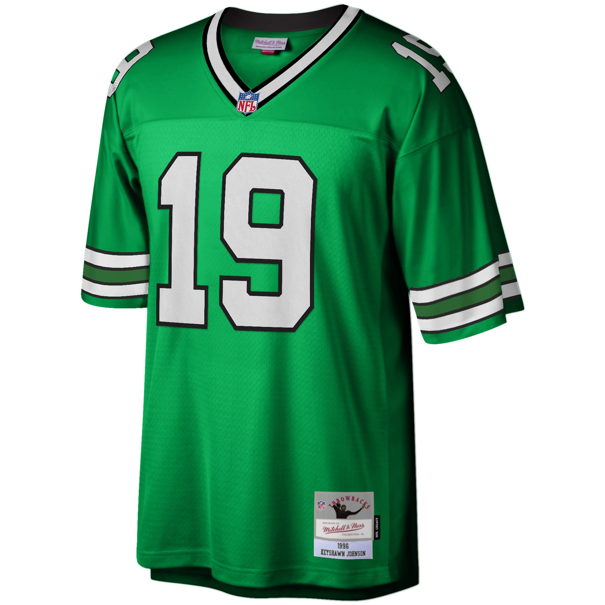 Alternative view of Men's New York Jets Keyshawn Johnson Mitchell & Ness Kelly Green Legacy Jersey JS9141 nicesnker