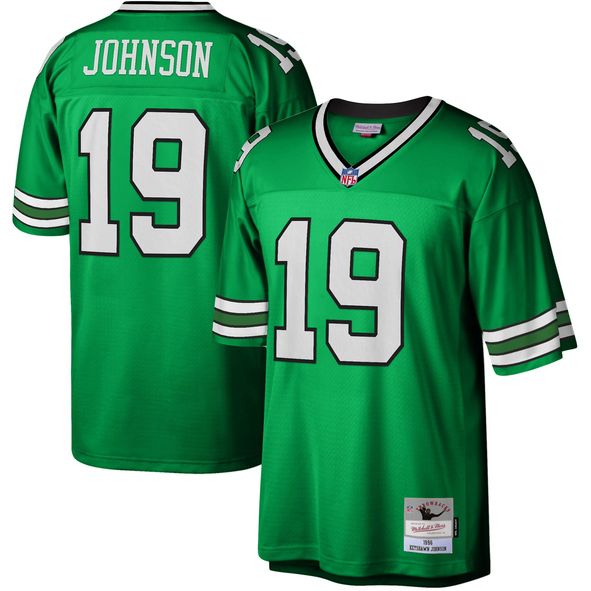 Men's New York Jets Keyshawn Johnson Mitchell & Ness Kelly Green Legacy Jersey JS9141 nicesnker