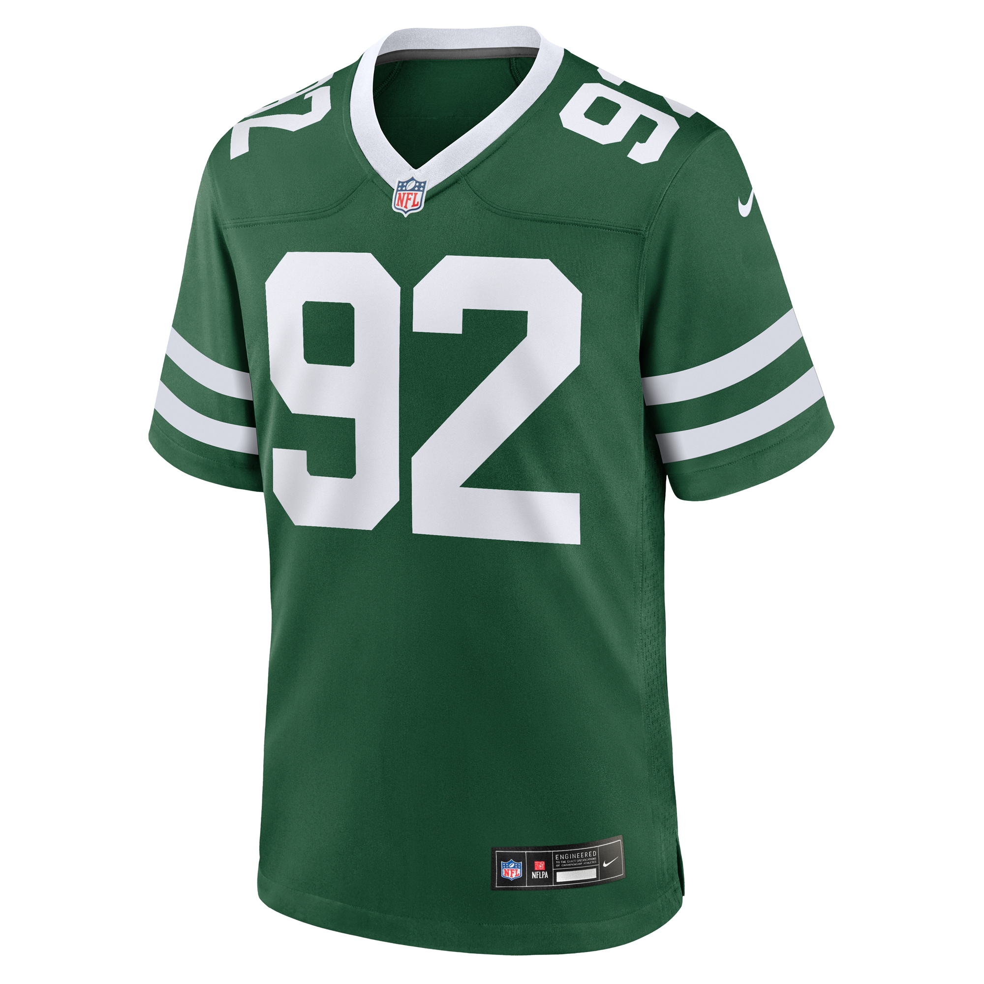 Alternative view of Men's New York Jets Leki Fotu Legacy Green Team Game Jersey JS6113 nicesnker