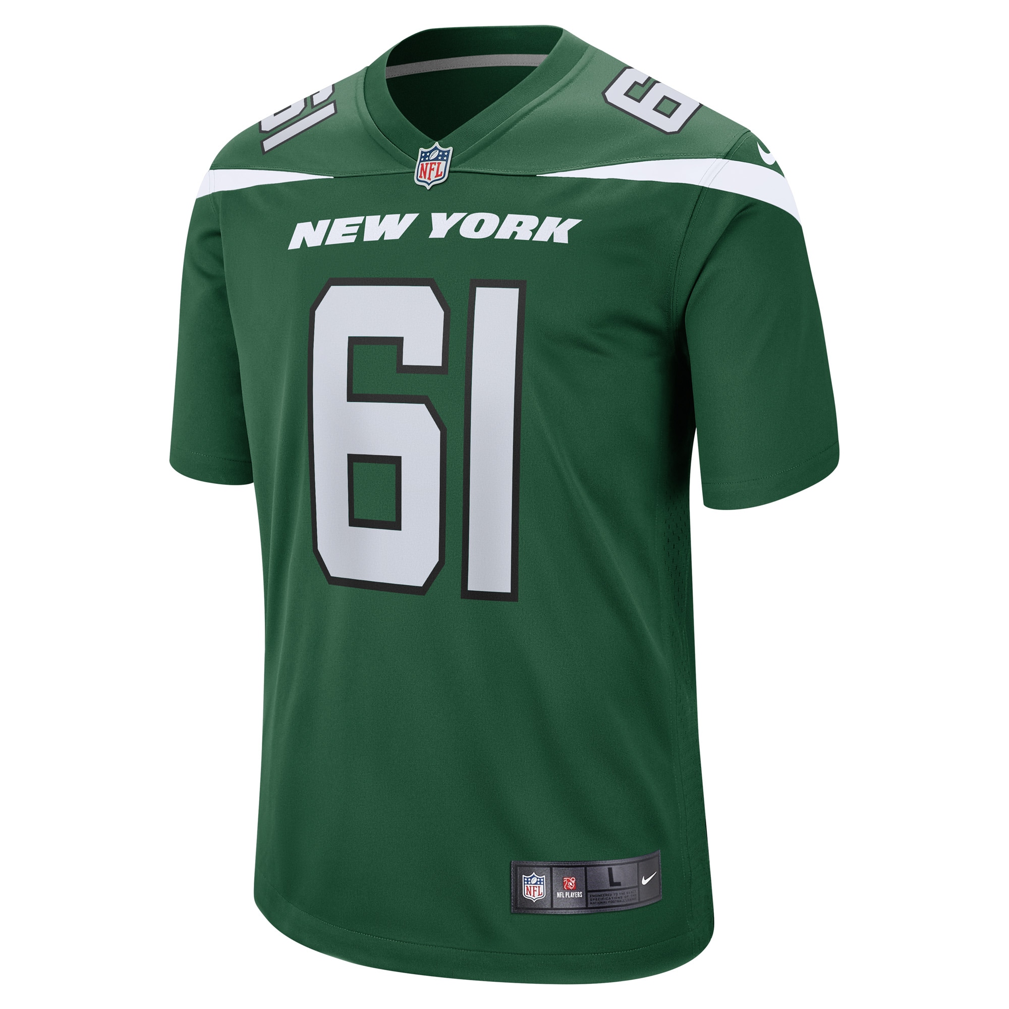 Alternative view of Men's New York Jets Max Mitchell Gotham Green Game Player Jersey JS5752 nicesnker