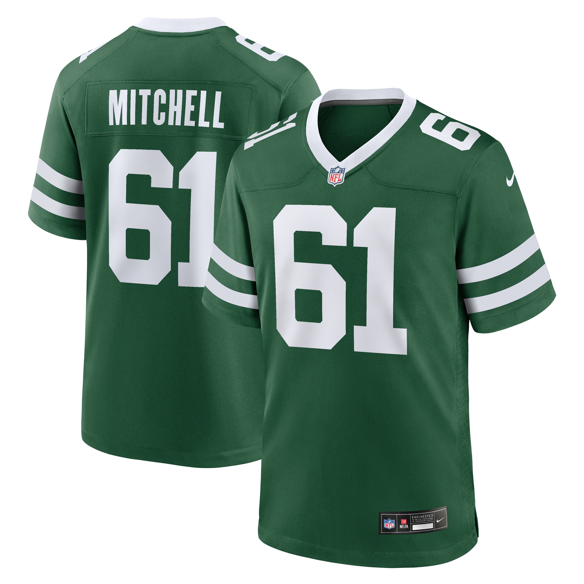 Men's New York Jets Max Mitchell Legacy Green Team Game Jersey JS1897 nicesnker