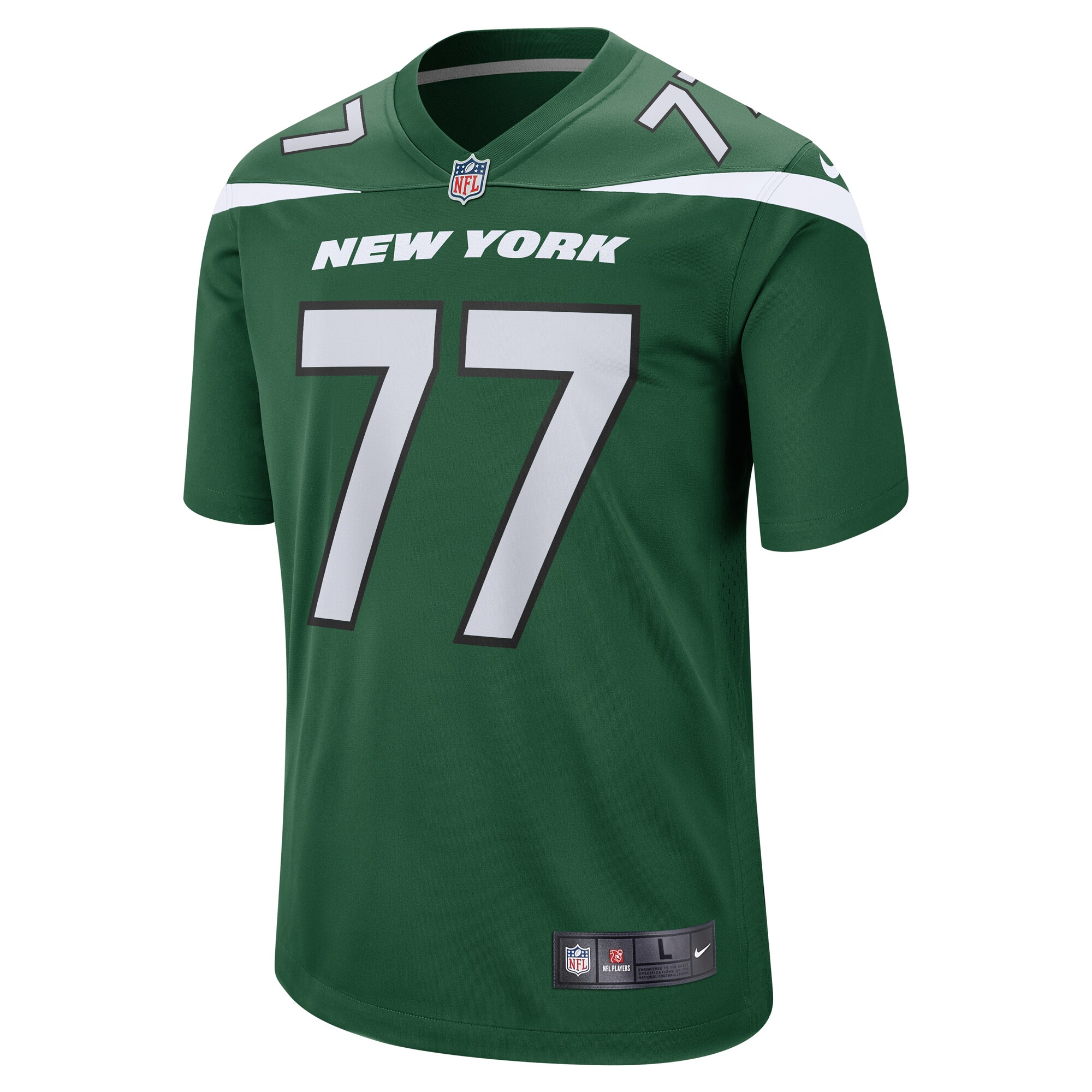 Alternative view of Men's New York Jets Mekhi Becton Gotham Green Player Game Jersey JS9614 nicesnker
