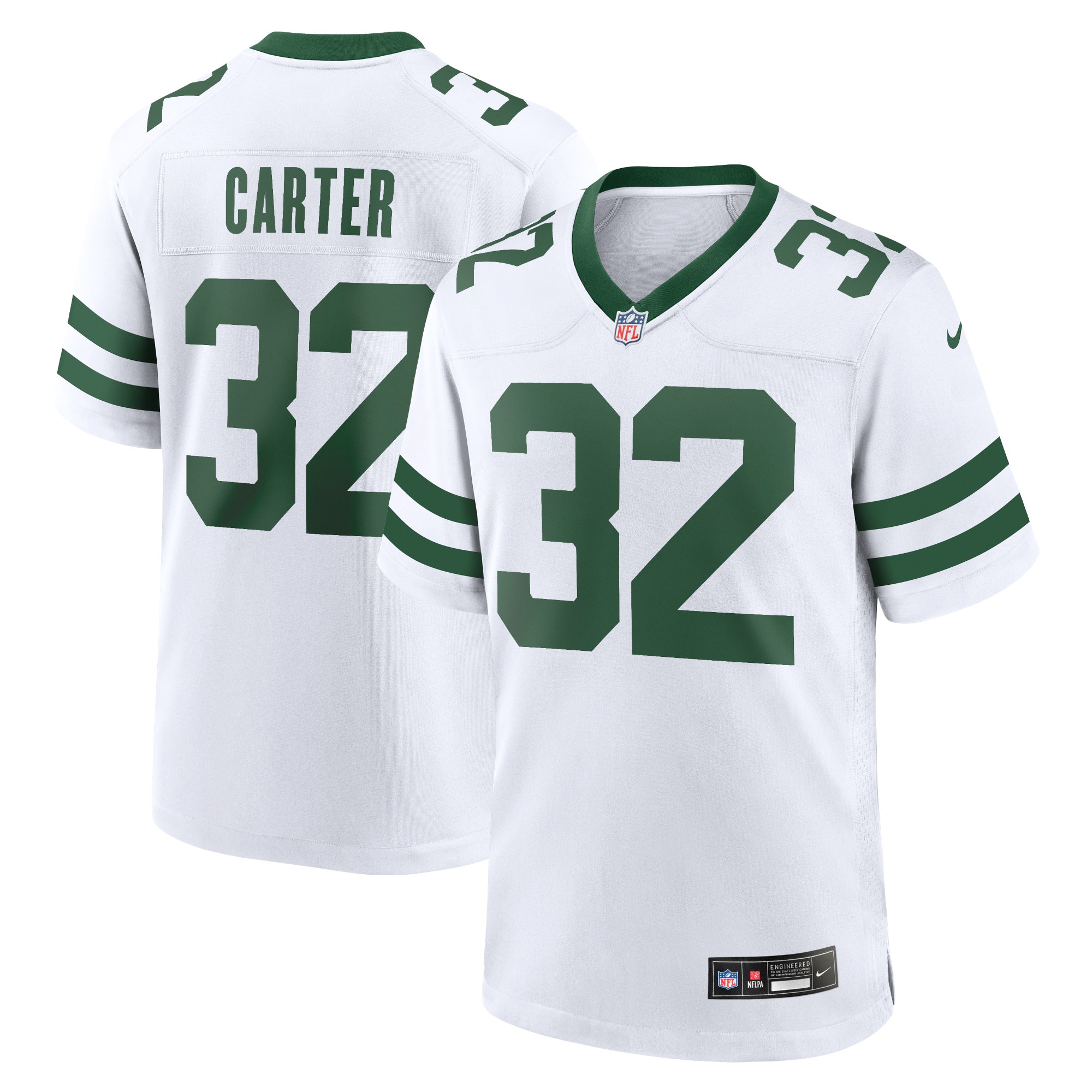 Men's New York Jets Michael Carter Legacy White Game Jersey JS1169 nicesnker