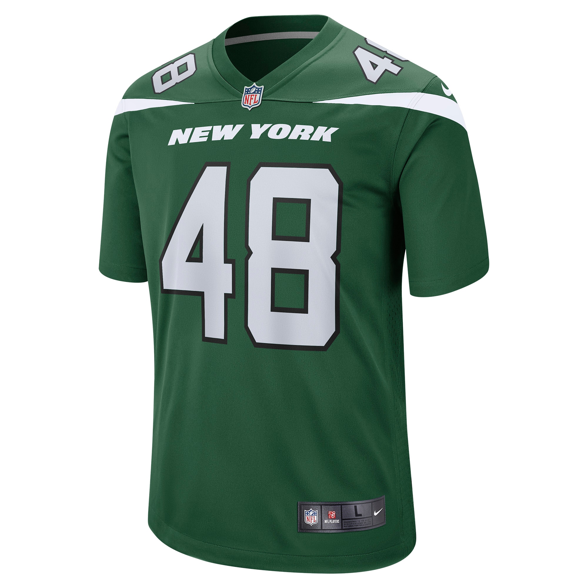 Alternative view of Men's New York Jets Nick Bawden Gotham Green Game Player Jersey JS9575 nicesnker