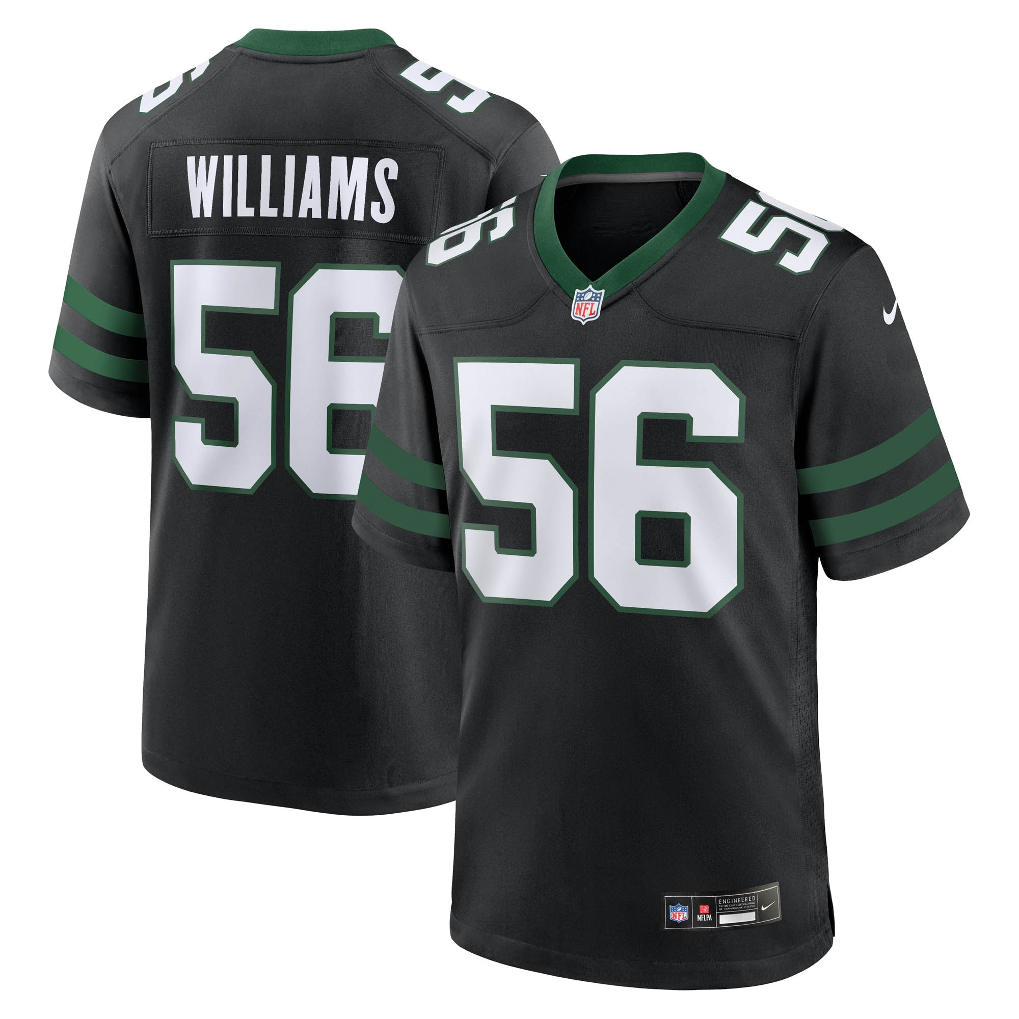 Men's New York Jets Quincy Williams Legacy Black Alternate Game Jersey JS6012 nicesnker