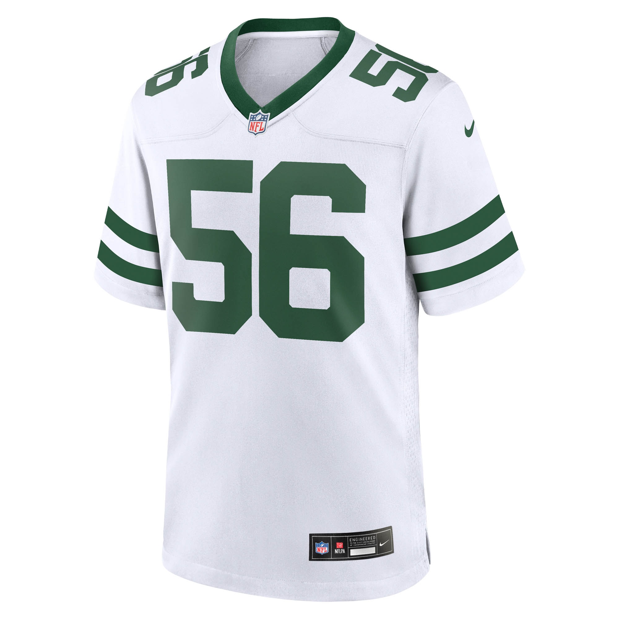 Alternative view of Men's New York Jets Quincy Williams Legacy White Game Jersey JS8207 nicesnker