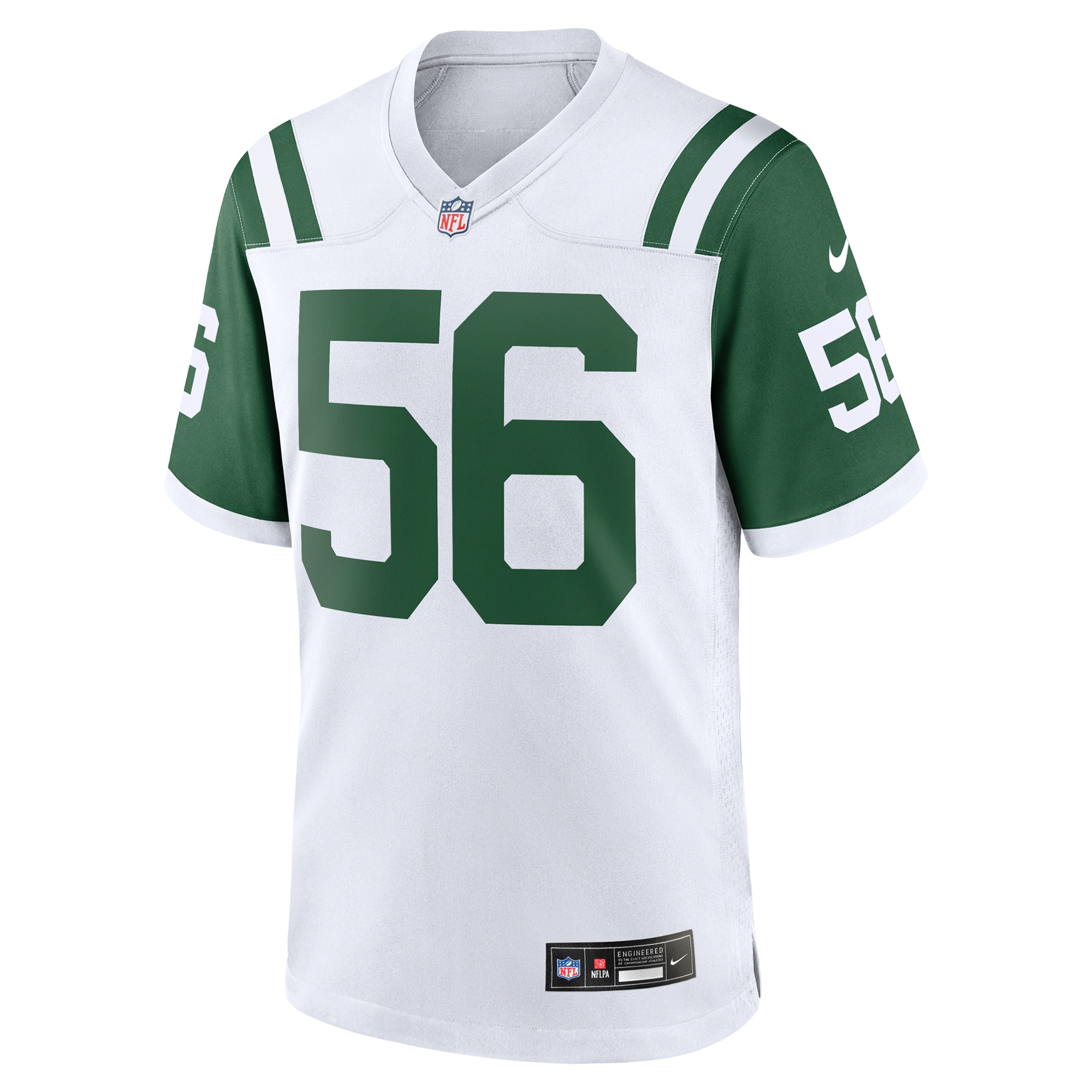 Alternative view of Men's New York Jets Quincy Williams White Classic Alternate Player Game Jersey JS8419 nicesnker